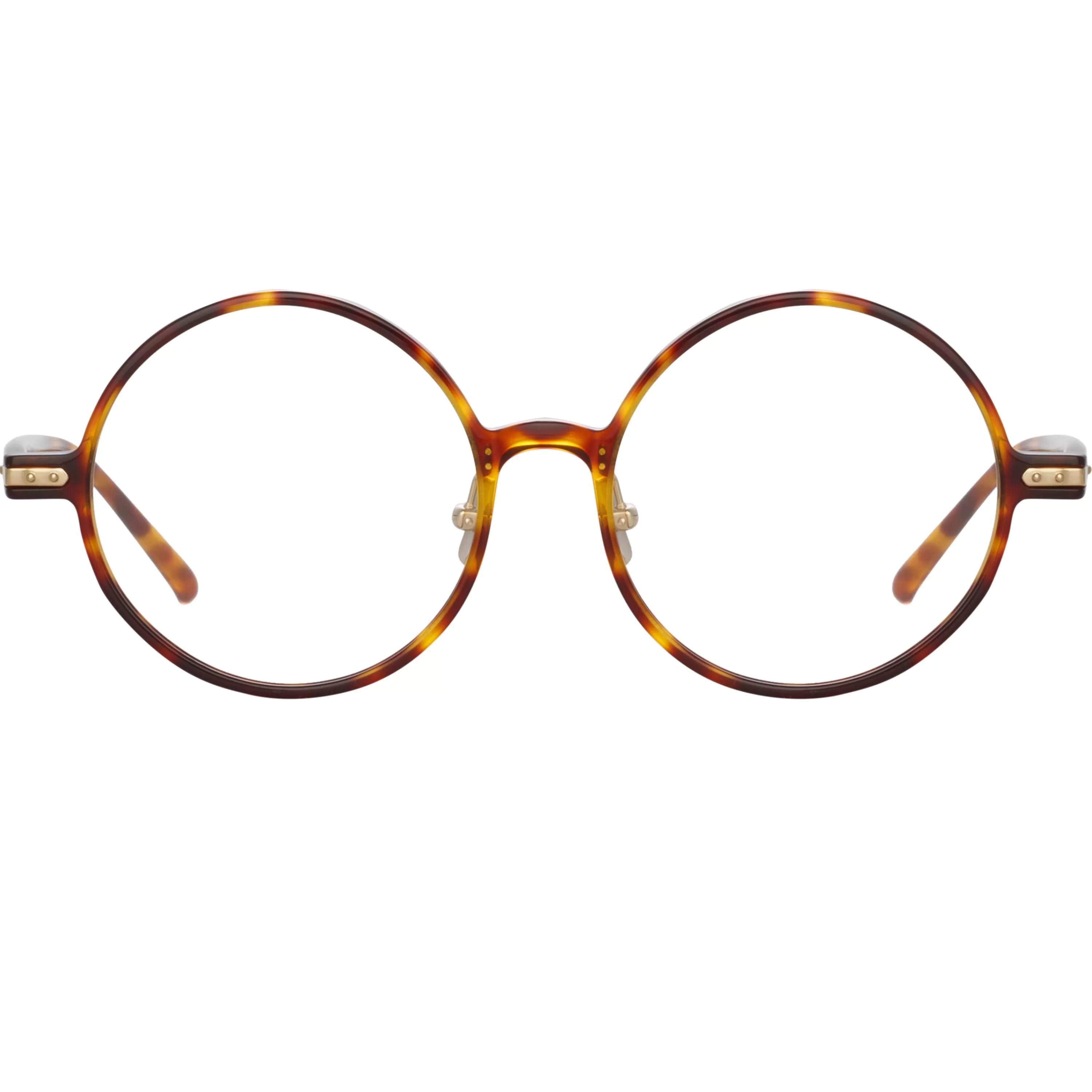 Linda Farrow Linear Spire A Round Optical Frame in Tortoiseshell