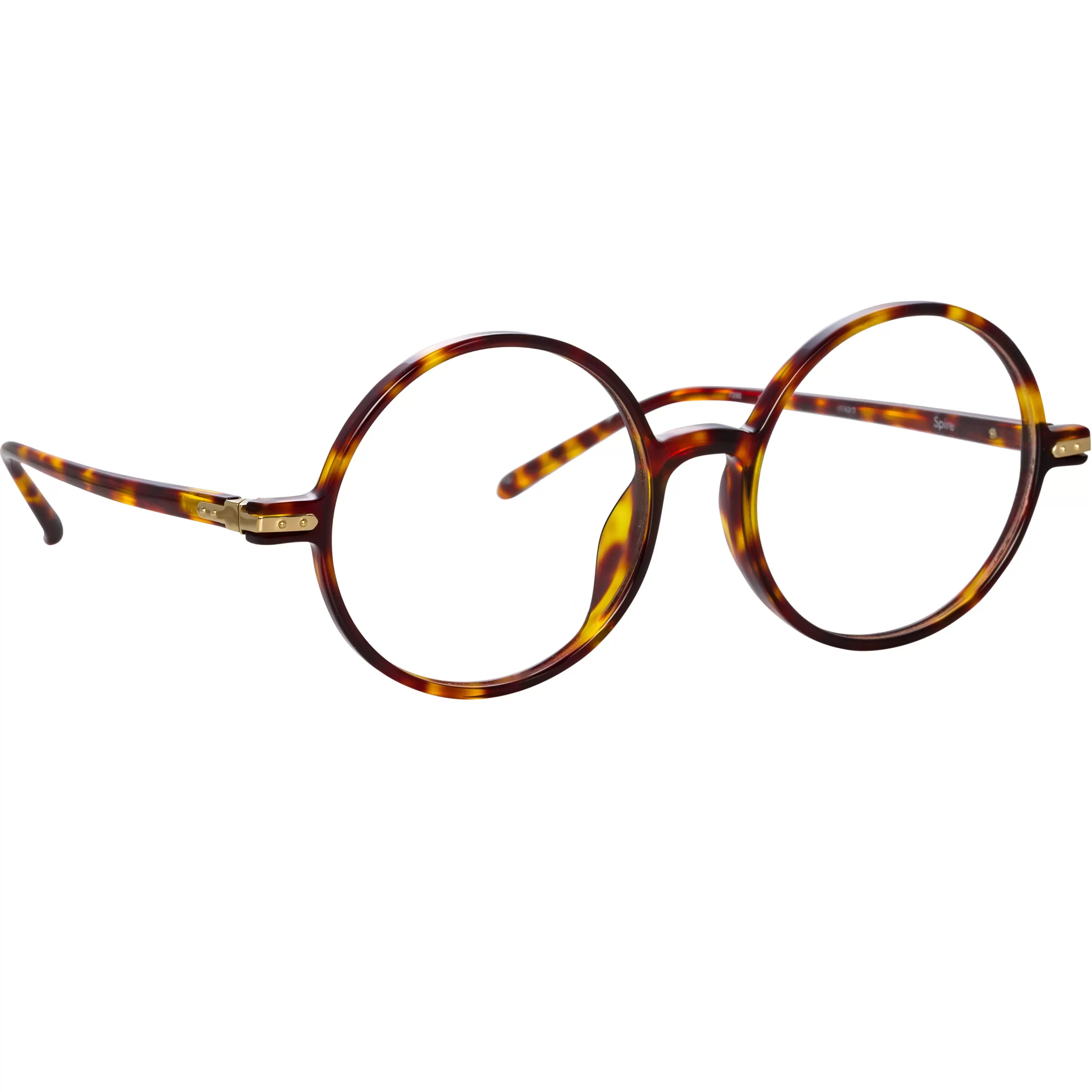 Linda Farrow Linear Spire Round Optical Frame in Tortoiseshell