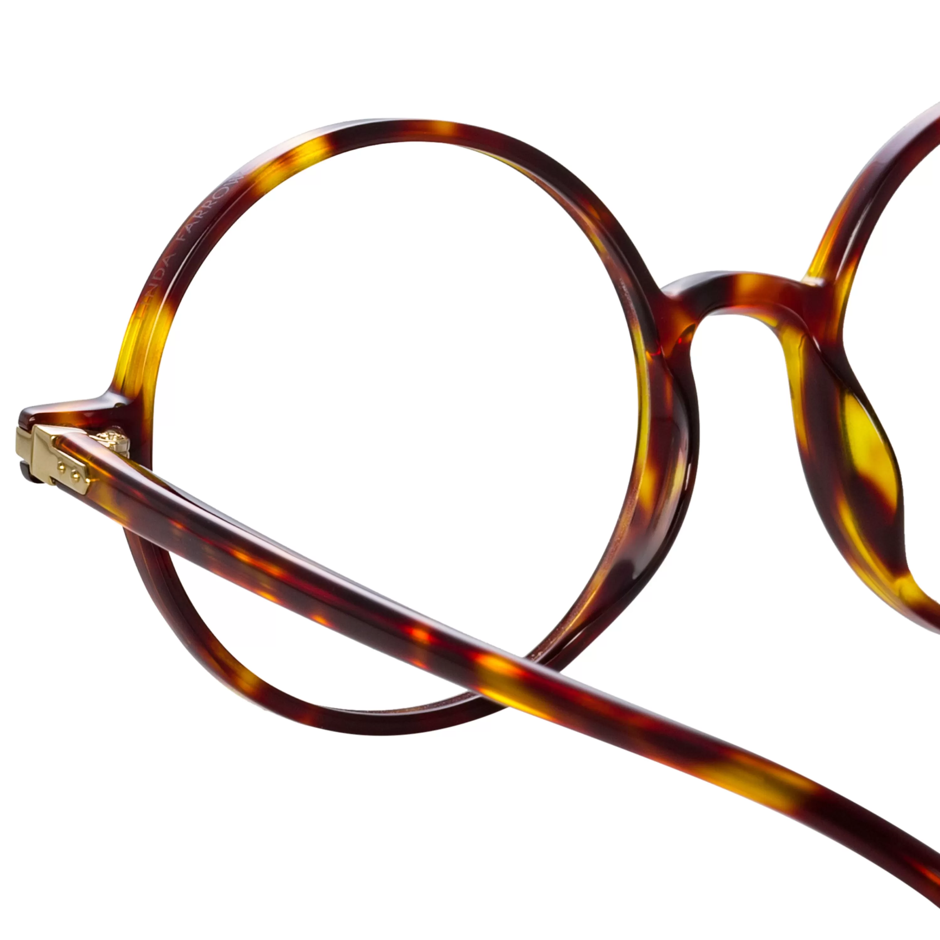 spire_round_optical_frame_in_tortoiseshell_2.webp Linda Farrow Linear Spire Round Optical Frame in Tortoiseshell
