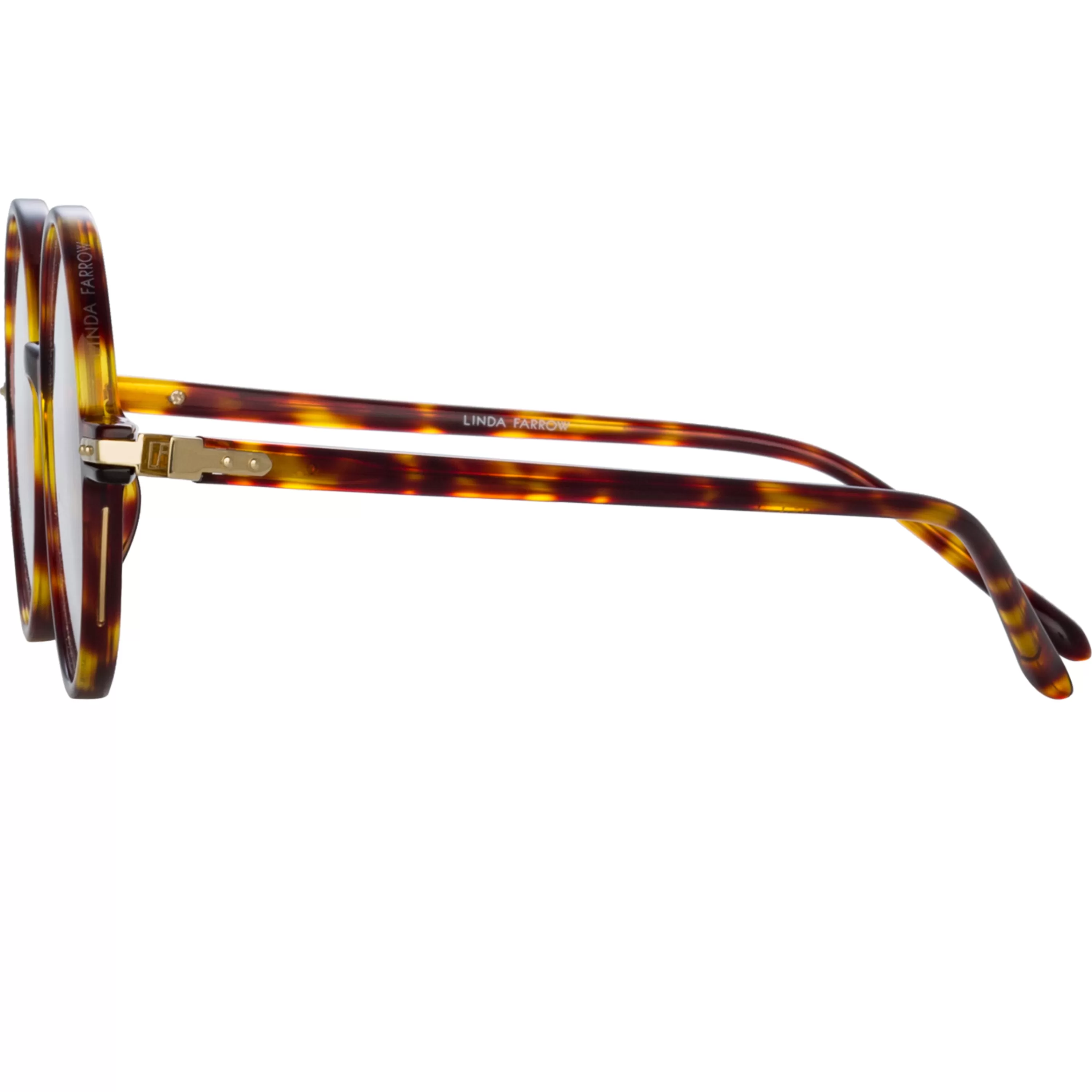 spire_round_optical_frame_in_tortoiseshell_3.webp Linda Farrow Linear Spire Round Optical Frame in Tortoiseshell