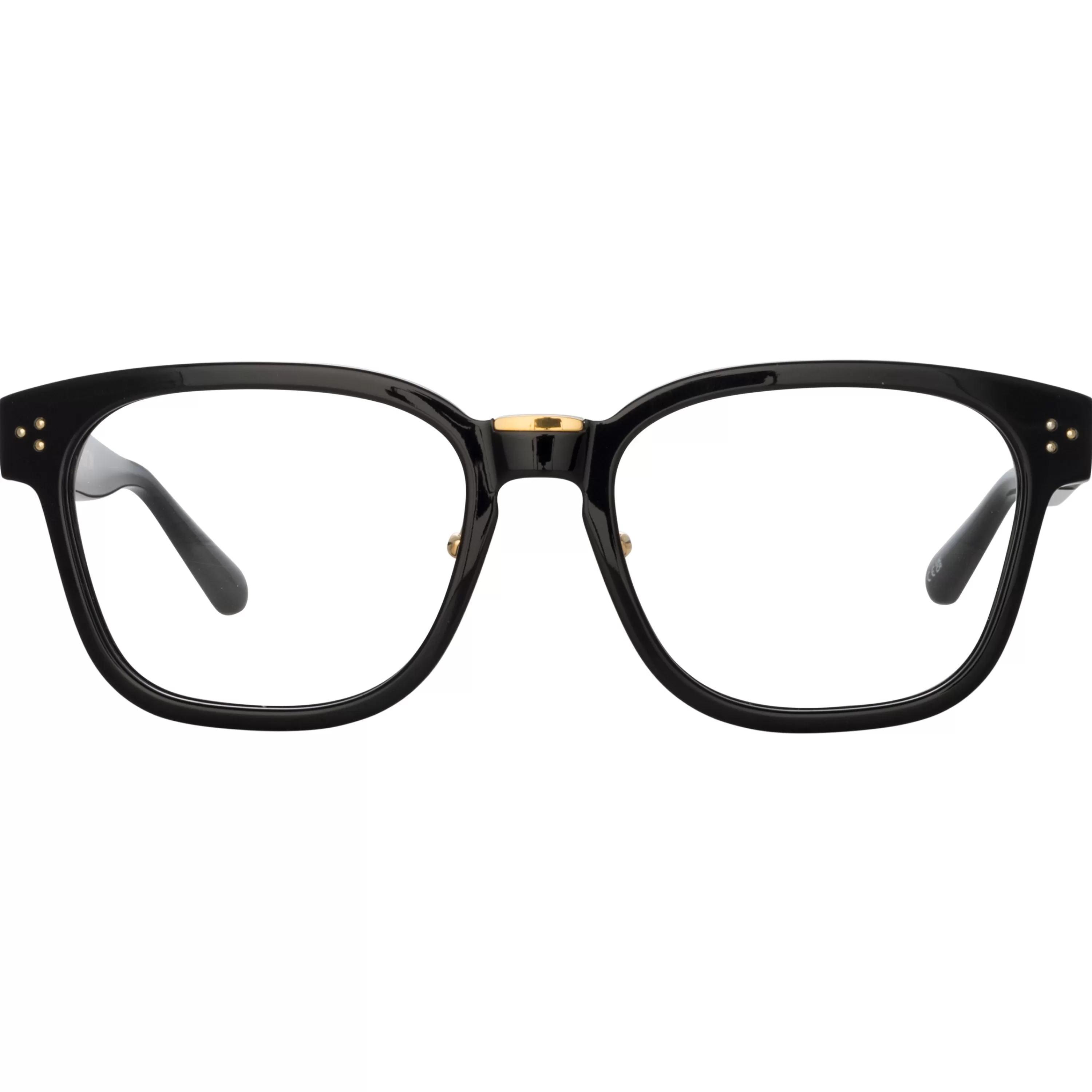 LINDA FARROW (U.K.) Steffen A Optical D-Frame in Black (Asian Fit)