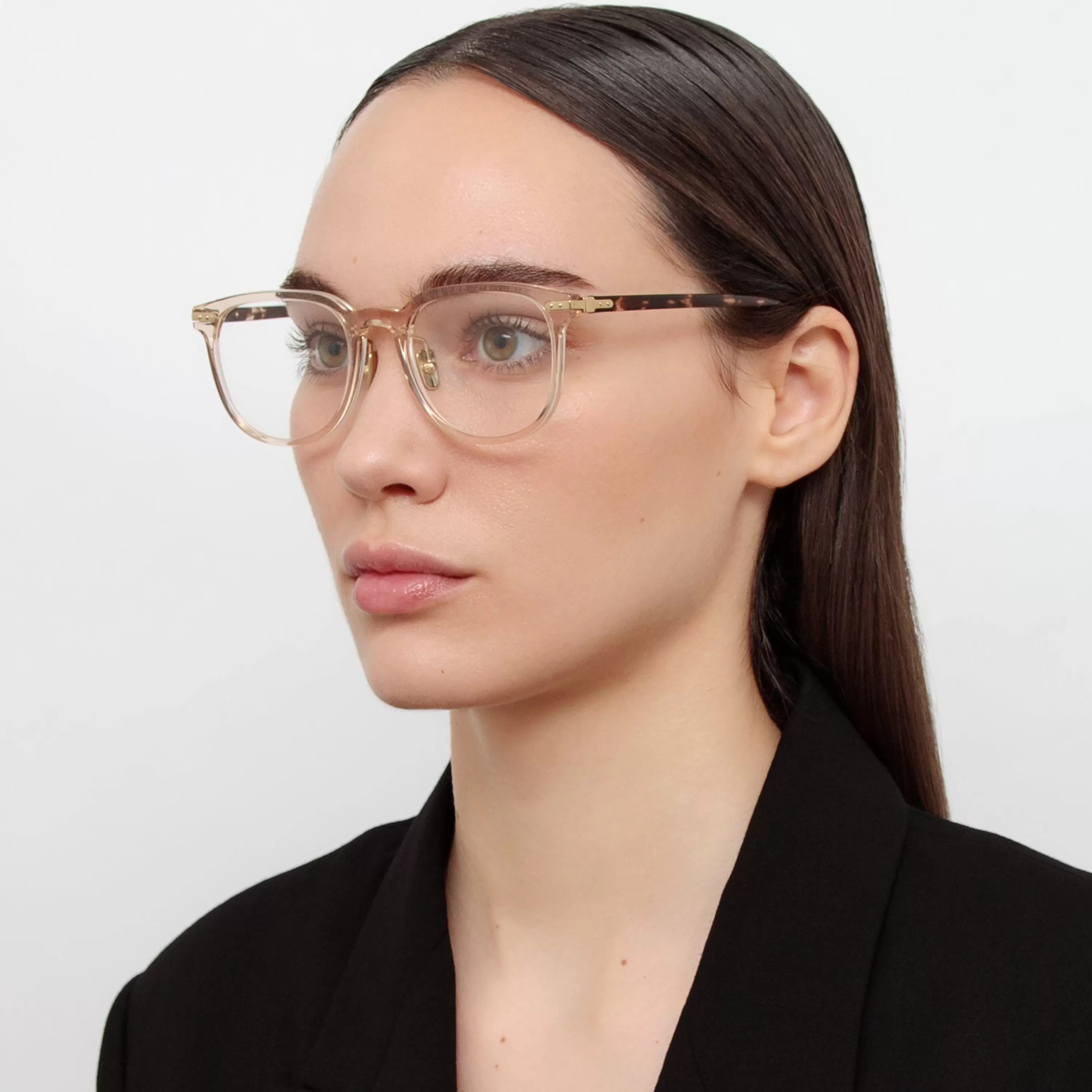 LINDA FARROW (U.K.) Sullivan Optical D-Frame in Ash (Asian Fit)
