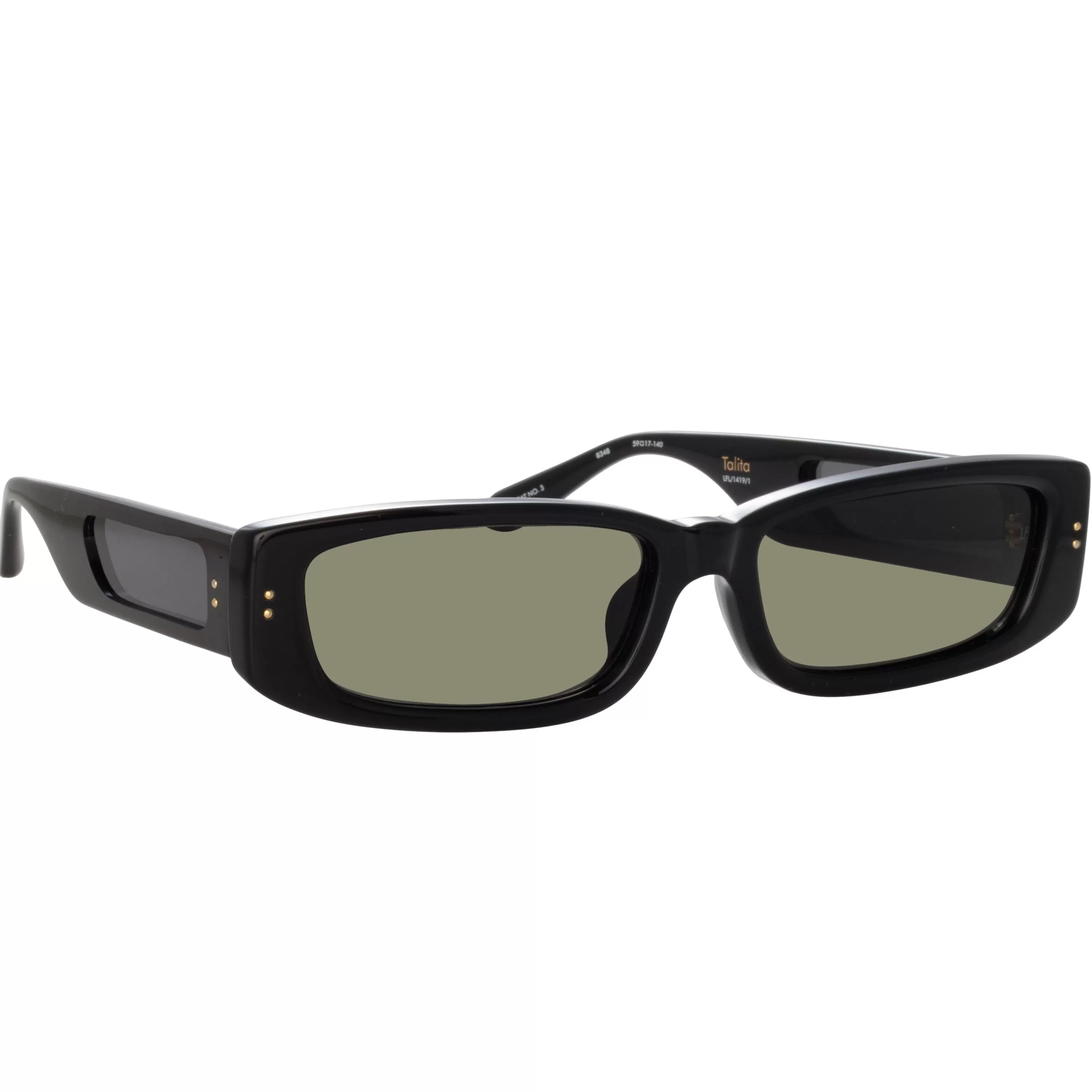 Women LINDA FARROW (U.K.) Talita Rectangular Sunglasses in Black
