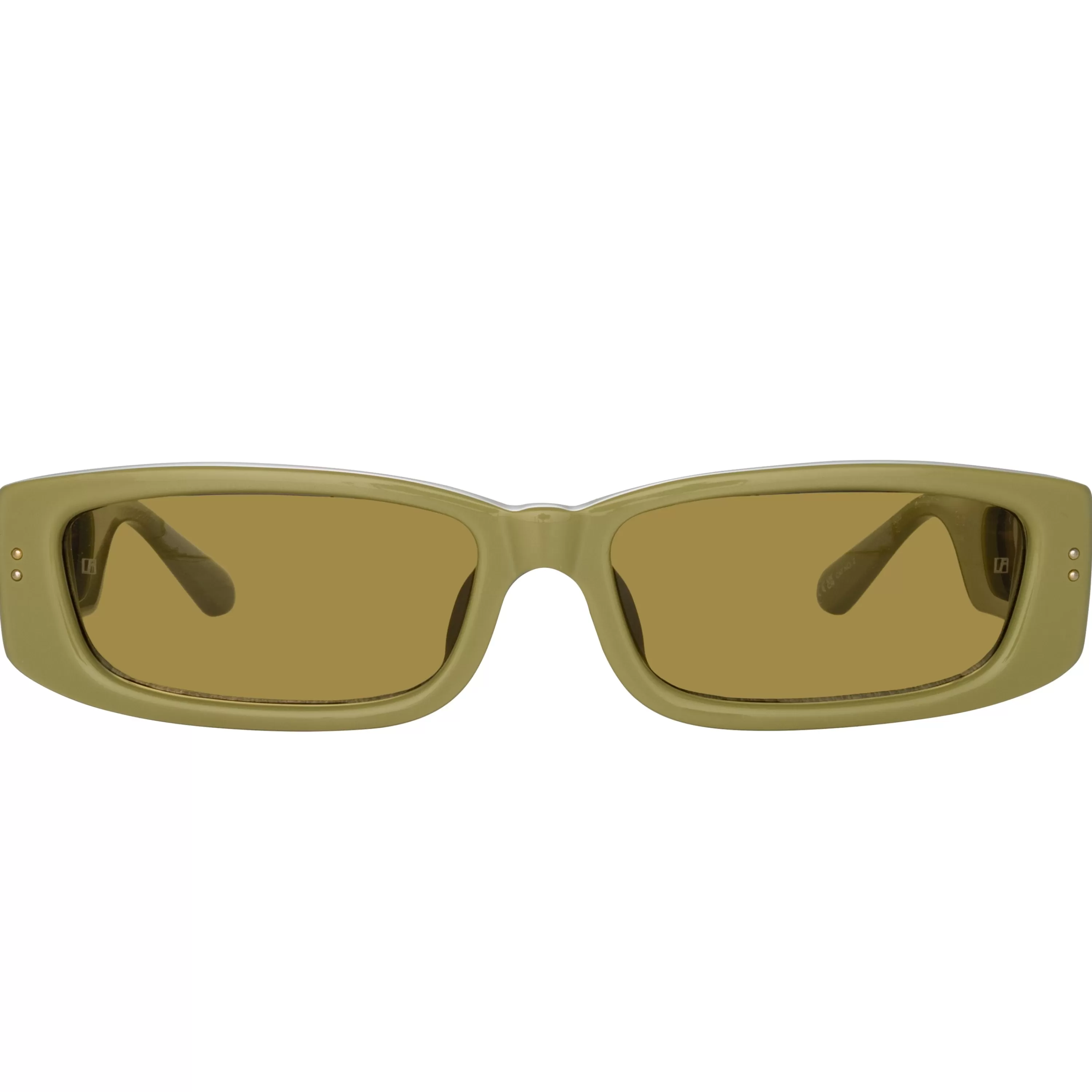 Women LINDA FARROW (U.K.) Talita Rectangular Sunglasses in Sage