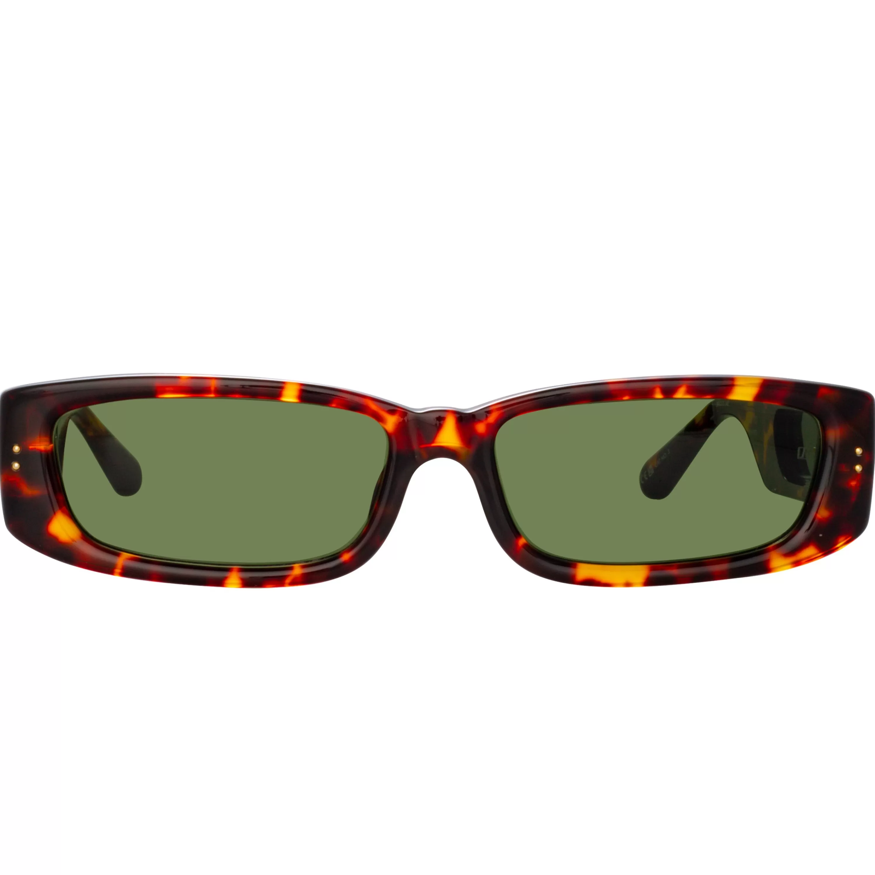 Women LINDA FARROW (U.K.) Talita Rectangular Sunglasses in Tortoiseshell