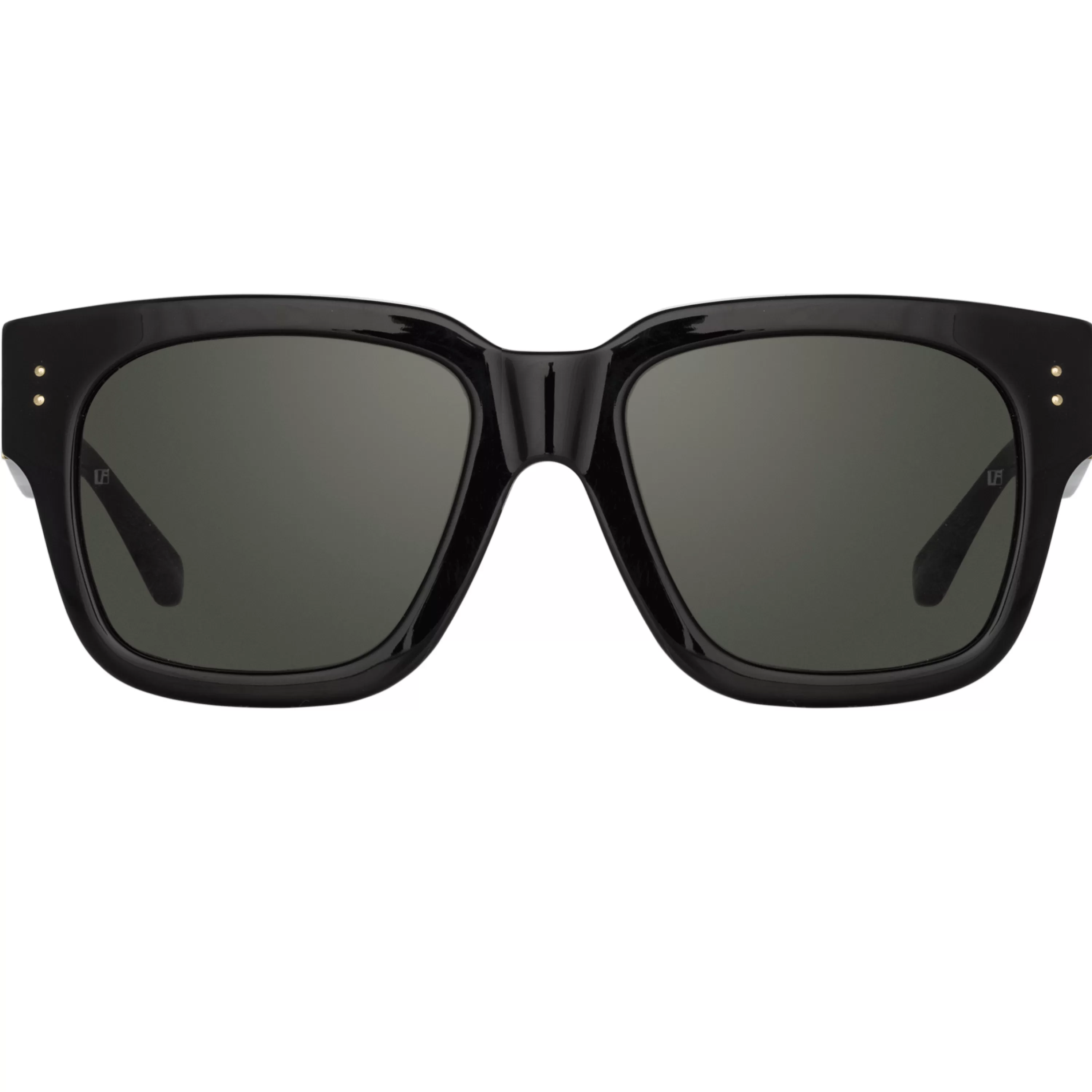 Women Linda Farrow The Amber | D-Frame Sunglasses in Black (C1)