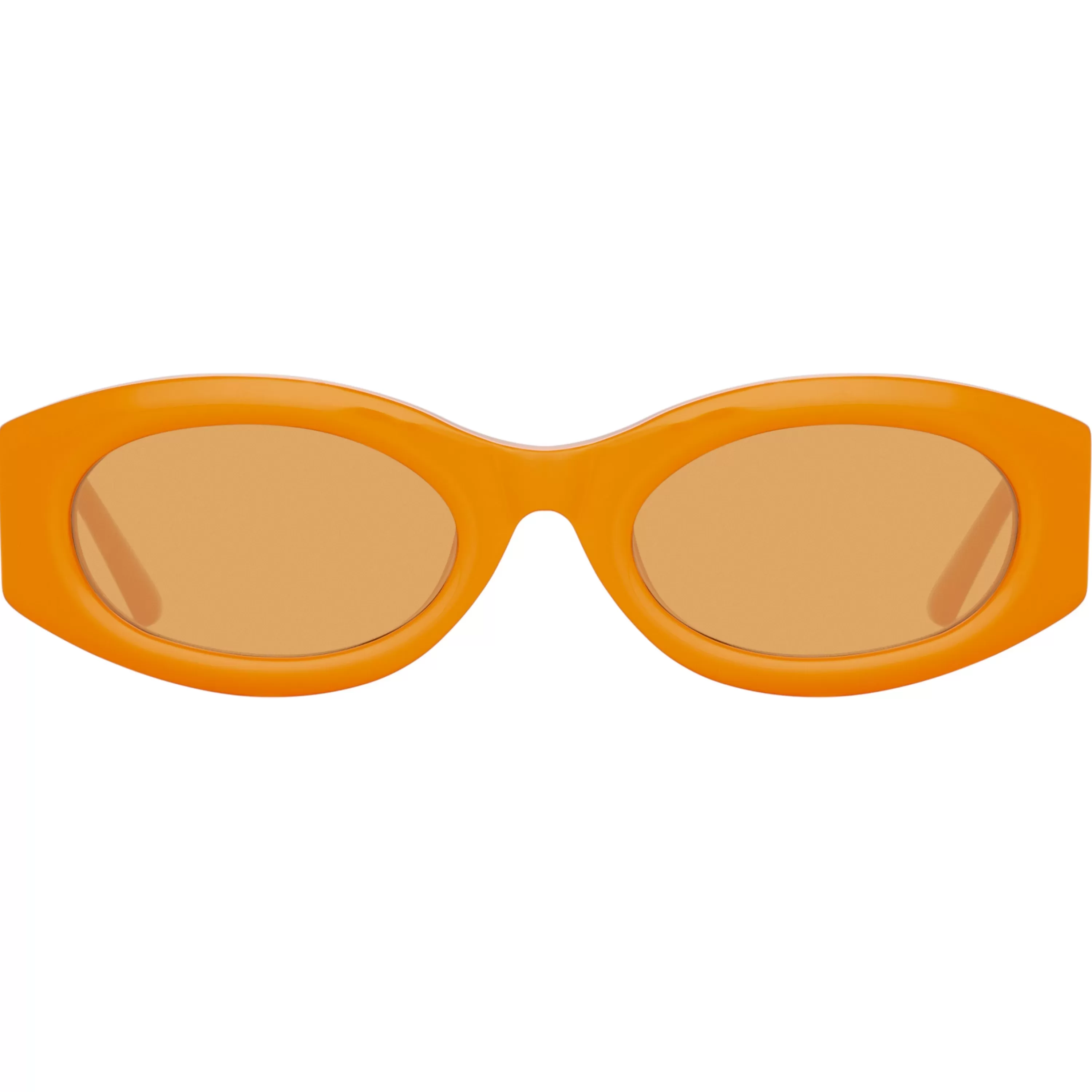 The Attico Berta Oval Sunglasses in Orange