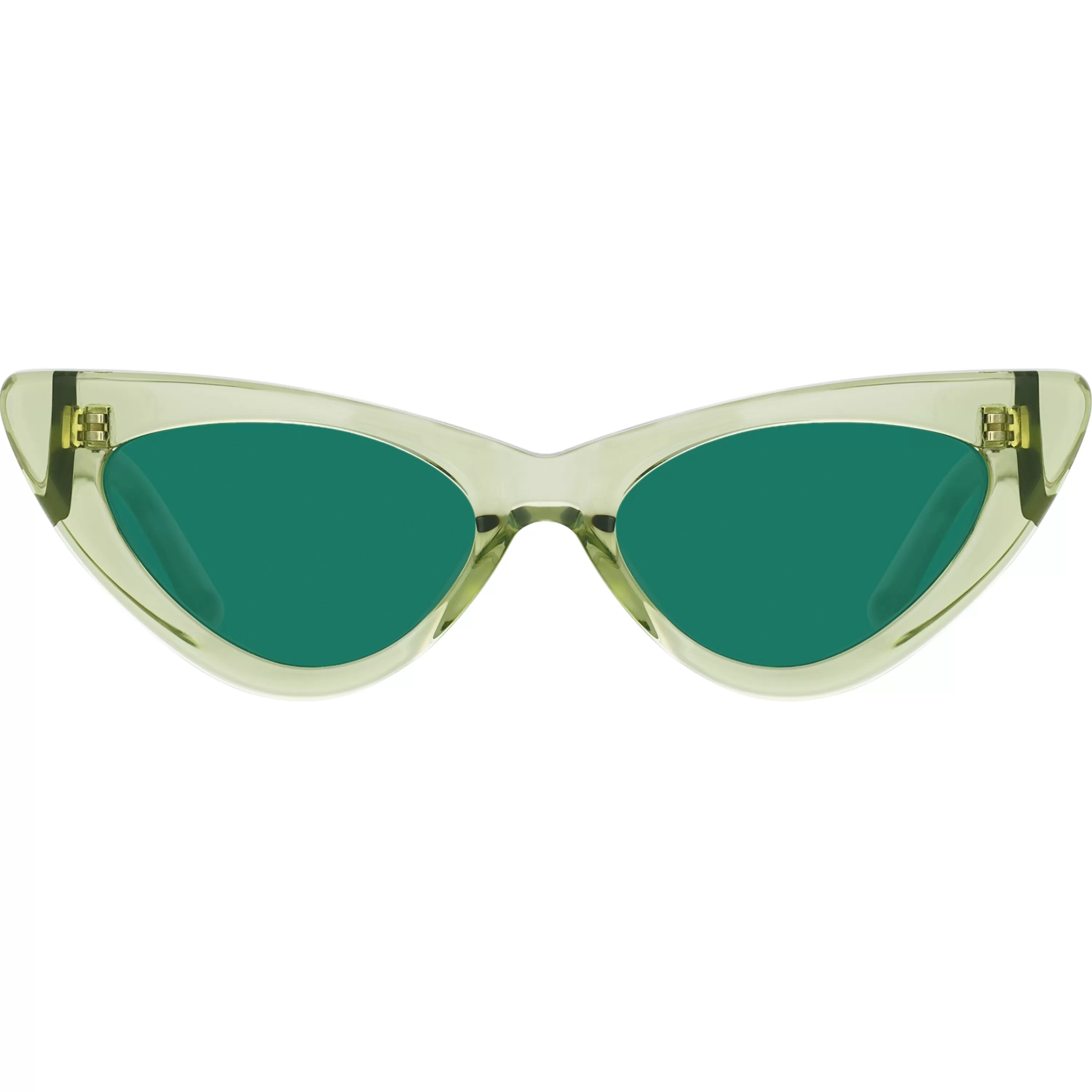 The Attico Dora Cat Eye Sunglasses in Lime