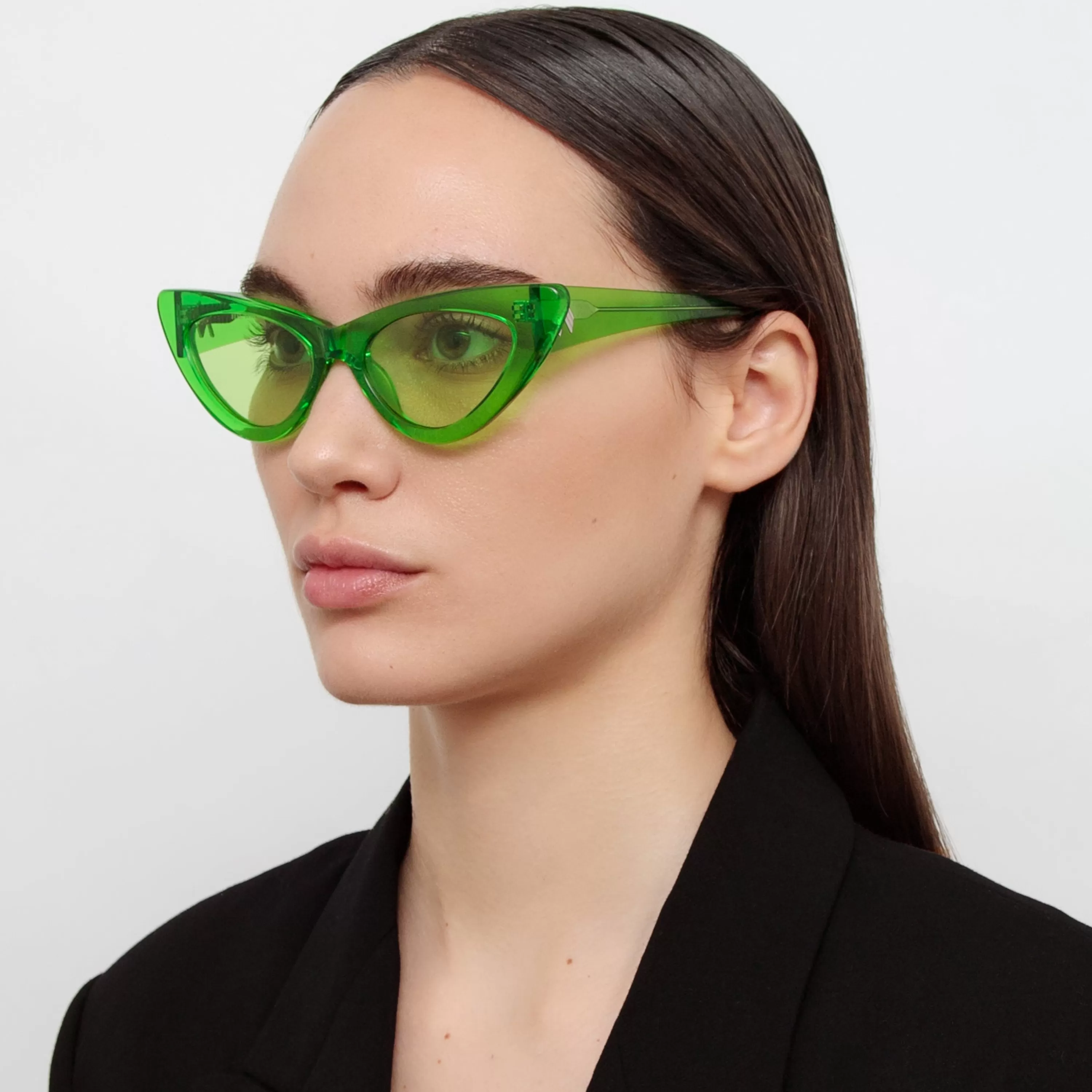The Attico Dora D-Frame Sunglasses in Green