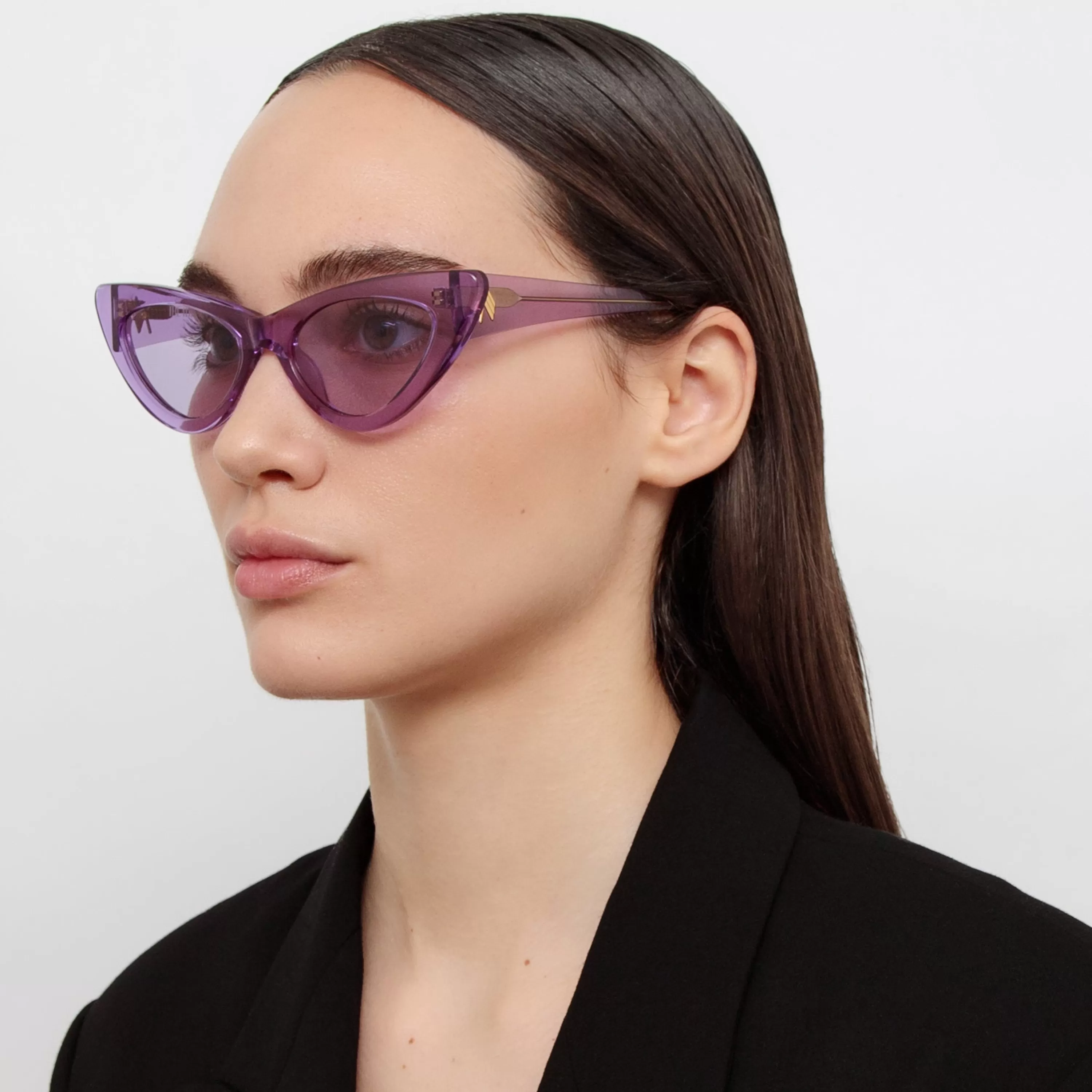 The Attico Dora D-Frame Sunglasses in Purple