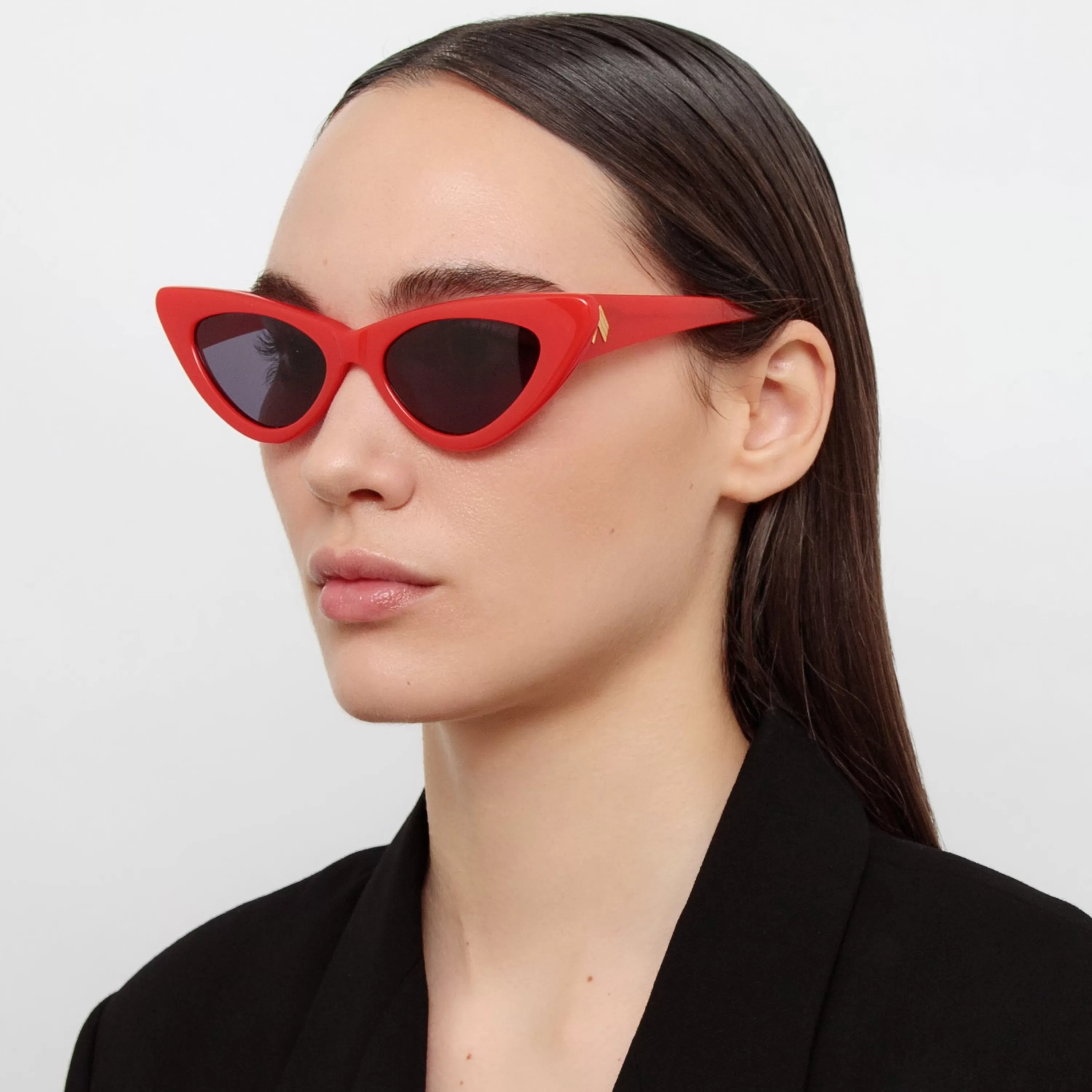 The Attico Dora D-Frame Sunglasses in Red