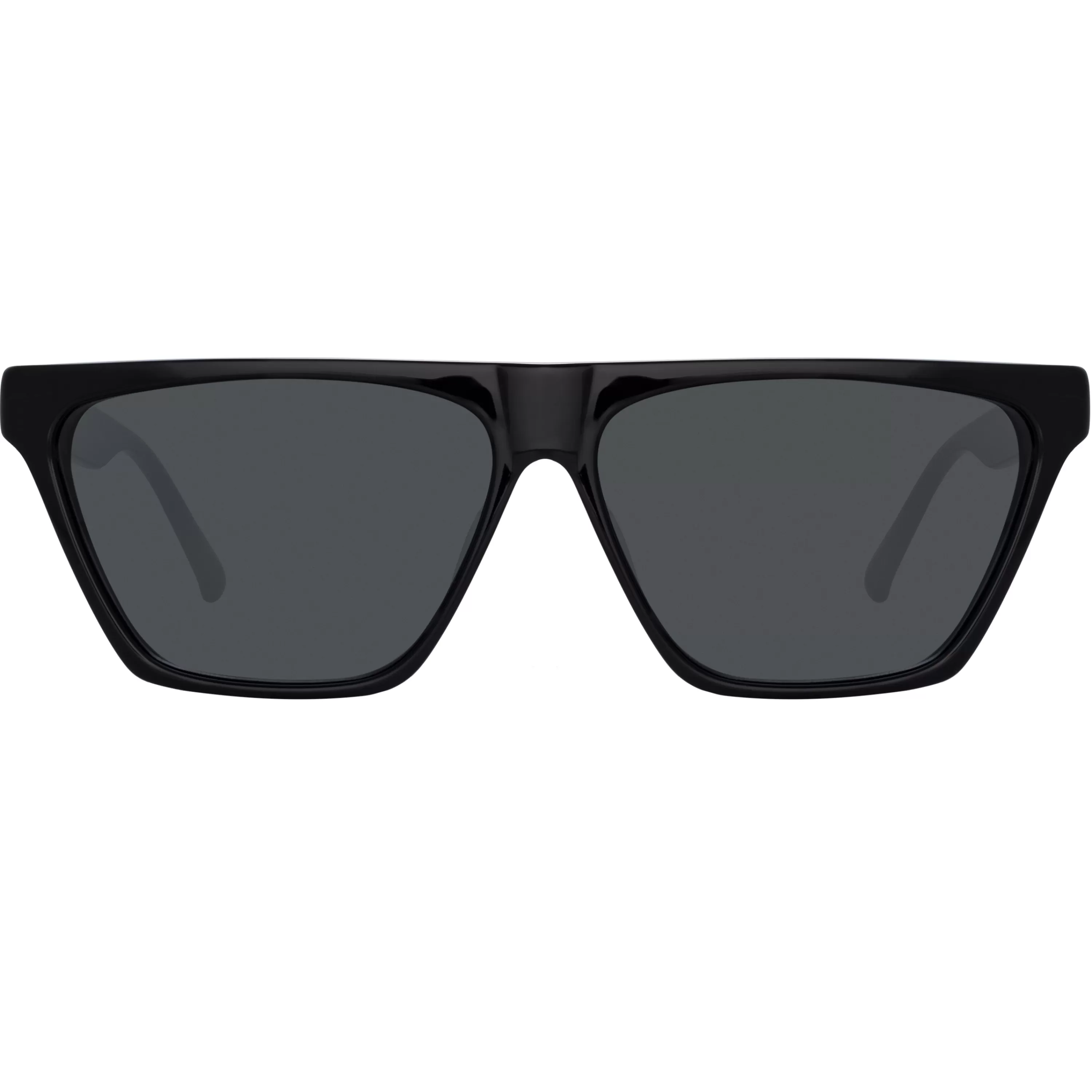 The Attico Erin Flat Top Sunglasses in Black