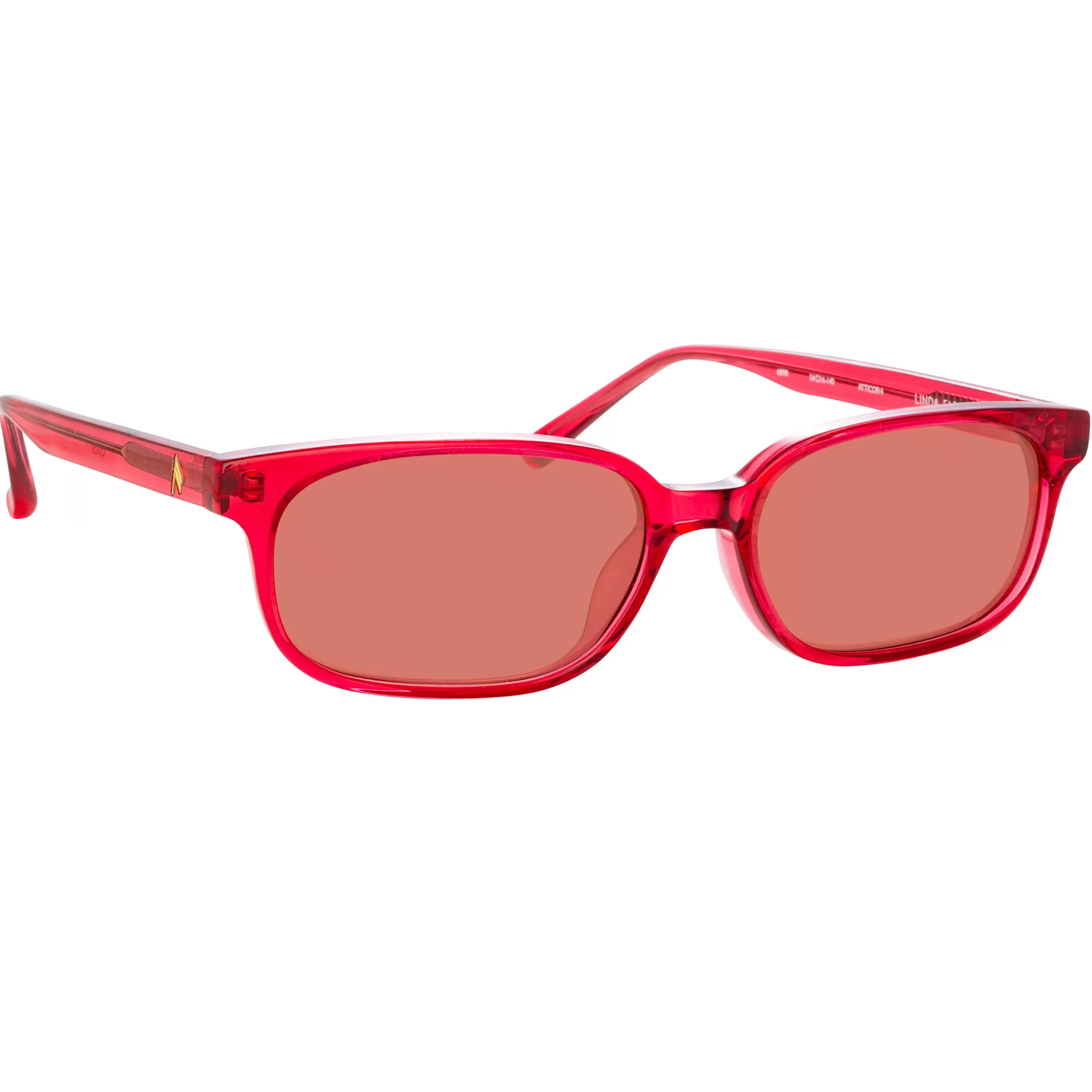 The Attico Gigi Rectangular Sunglasses in Red