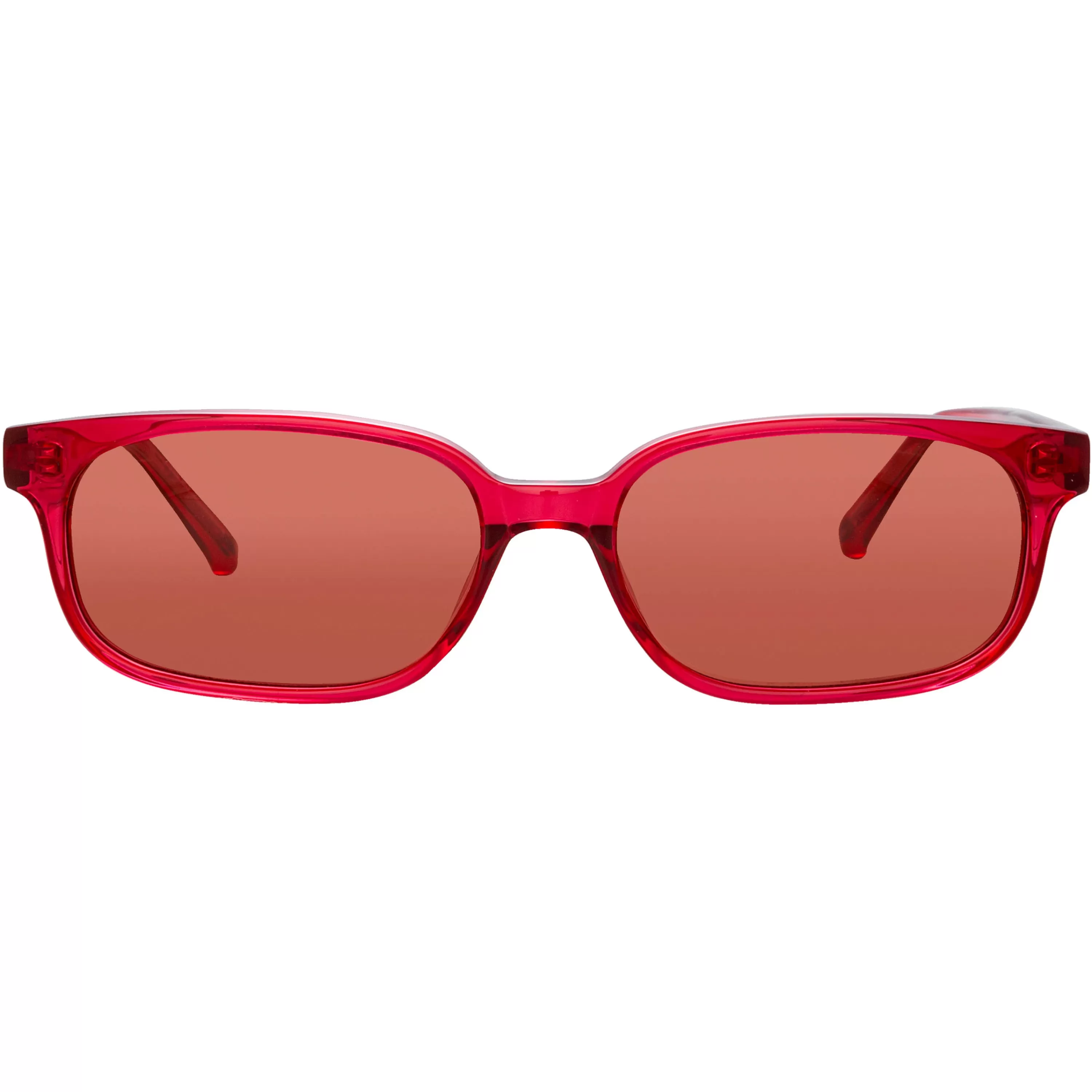 The Attico Gigi Rectangular Sunglasses in Red