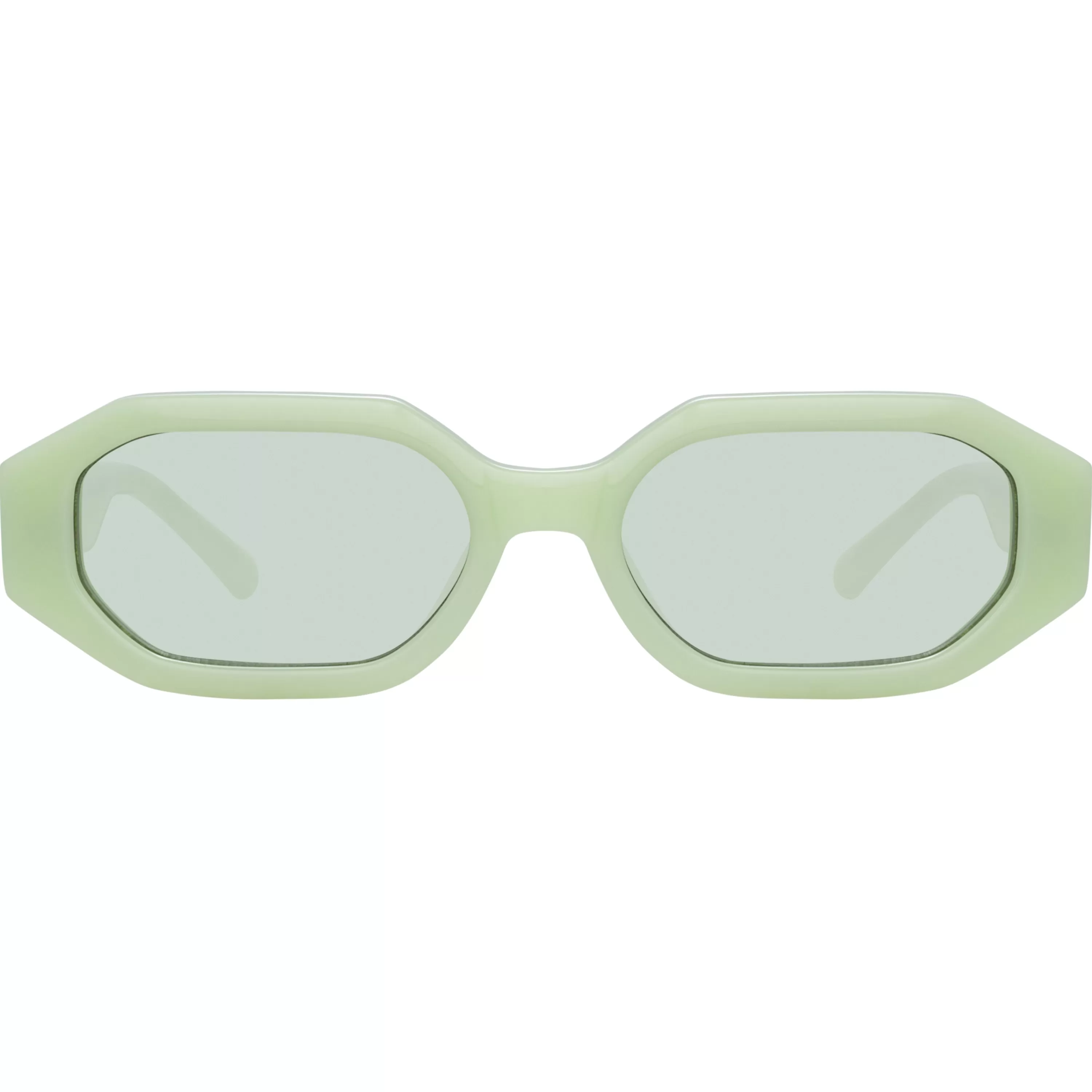 The Attico Irene Angular Sunglasses in Mint