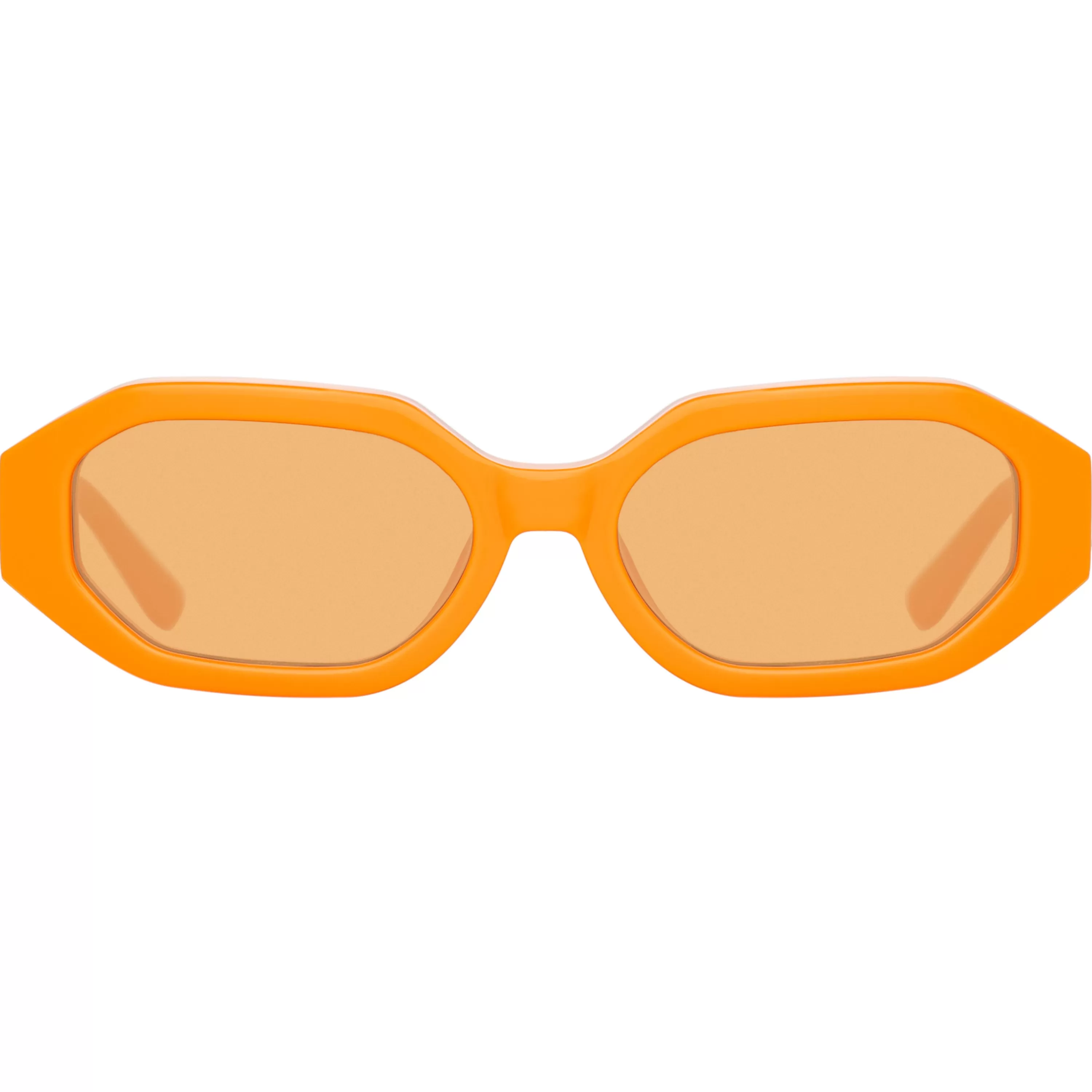 The Attico Irene Angular Sunglasses in Orange