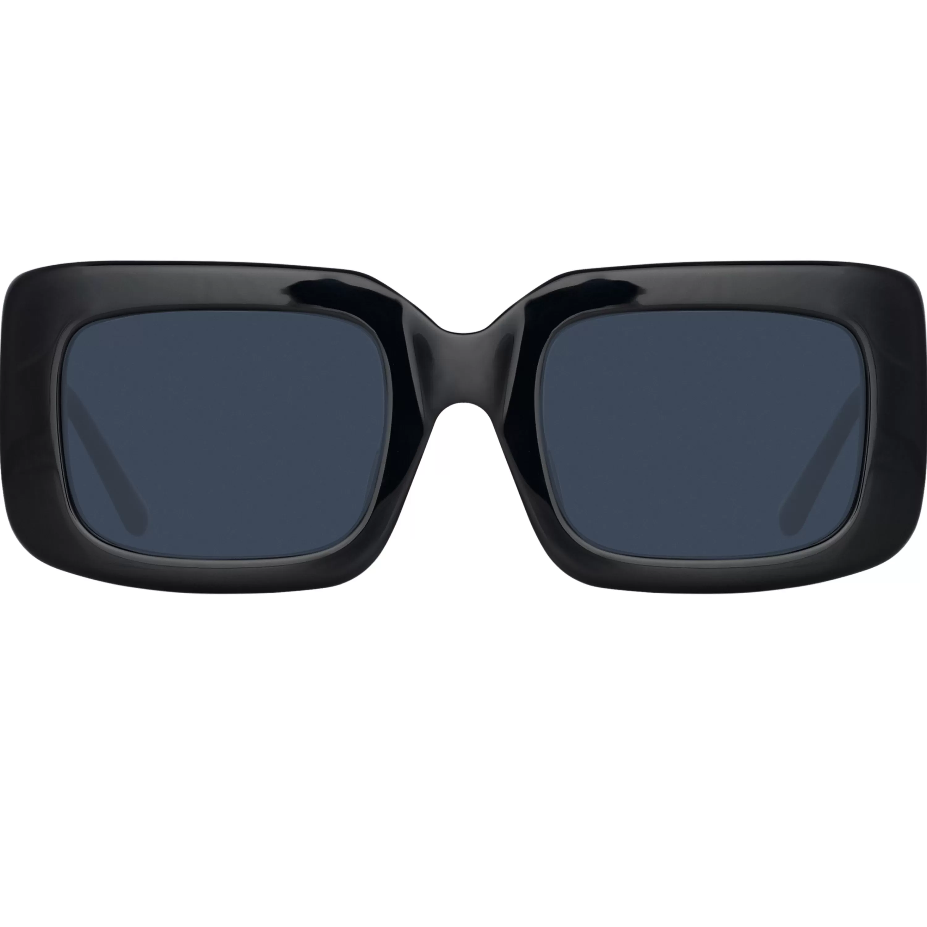 The Attico Jorja Rectangular Sunglasses in Black