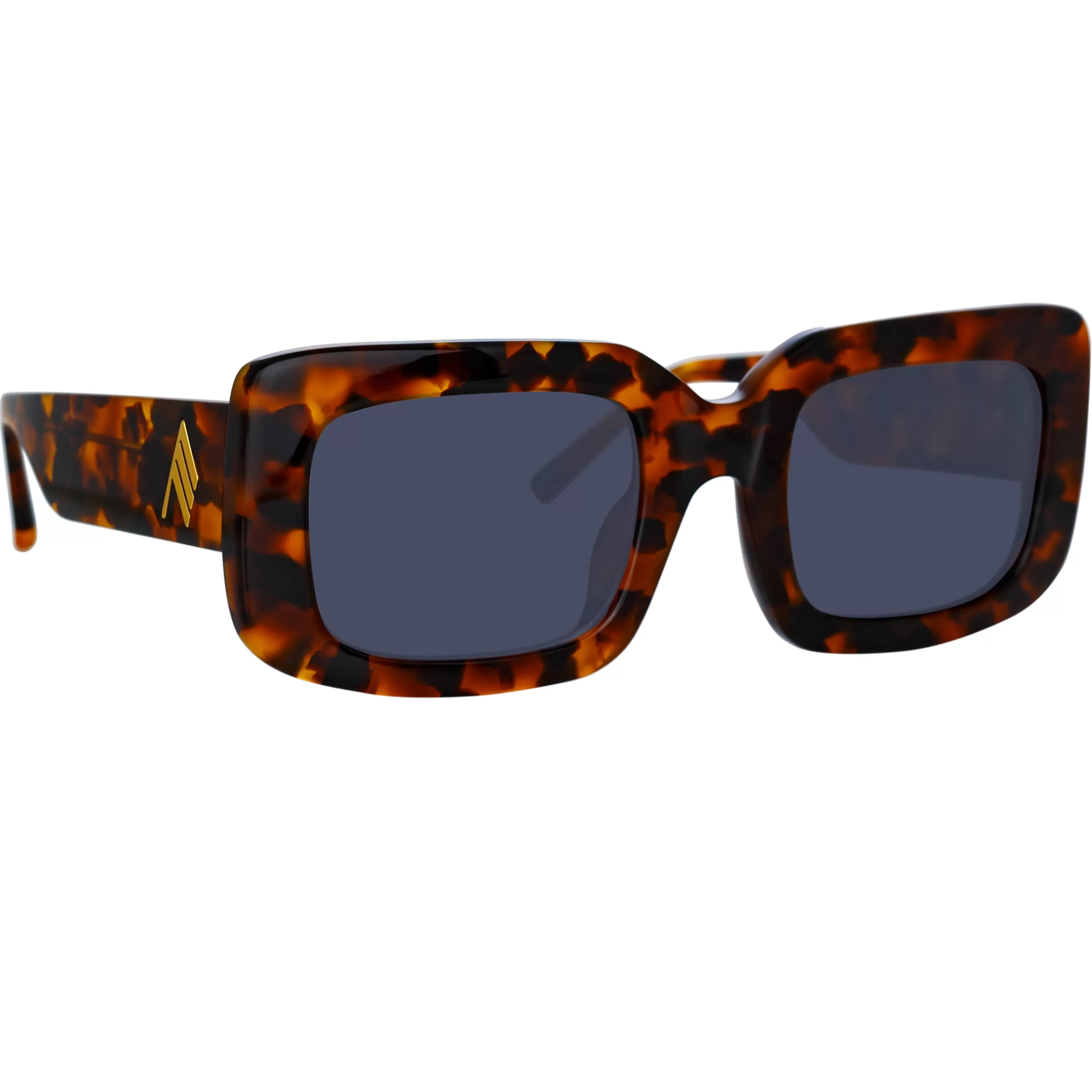 The Attico Jorja Rectangular Sunglasses in Tortoiseshell