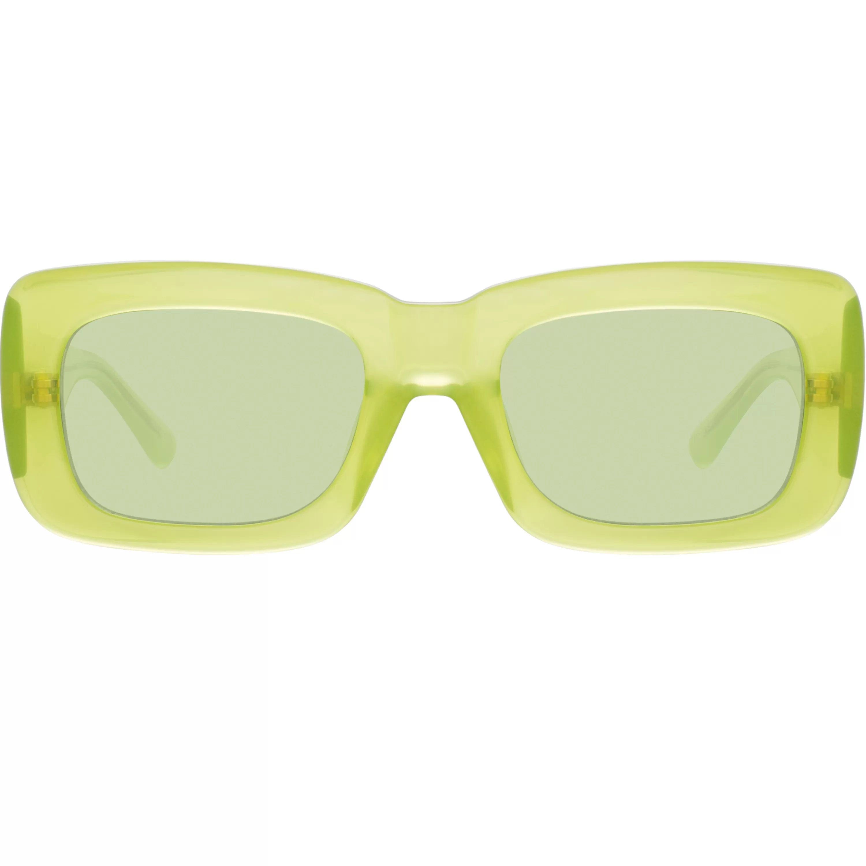 The Attico Marfa Rectangular Sunglasses in Green
