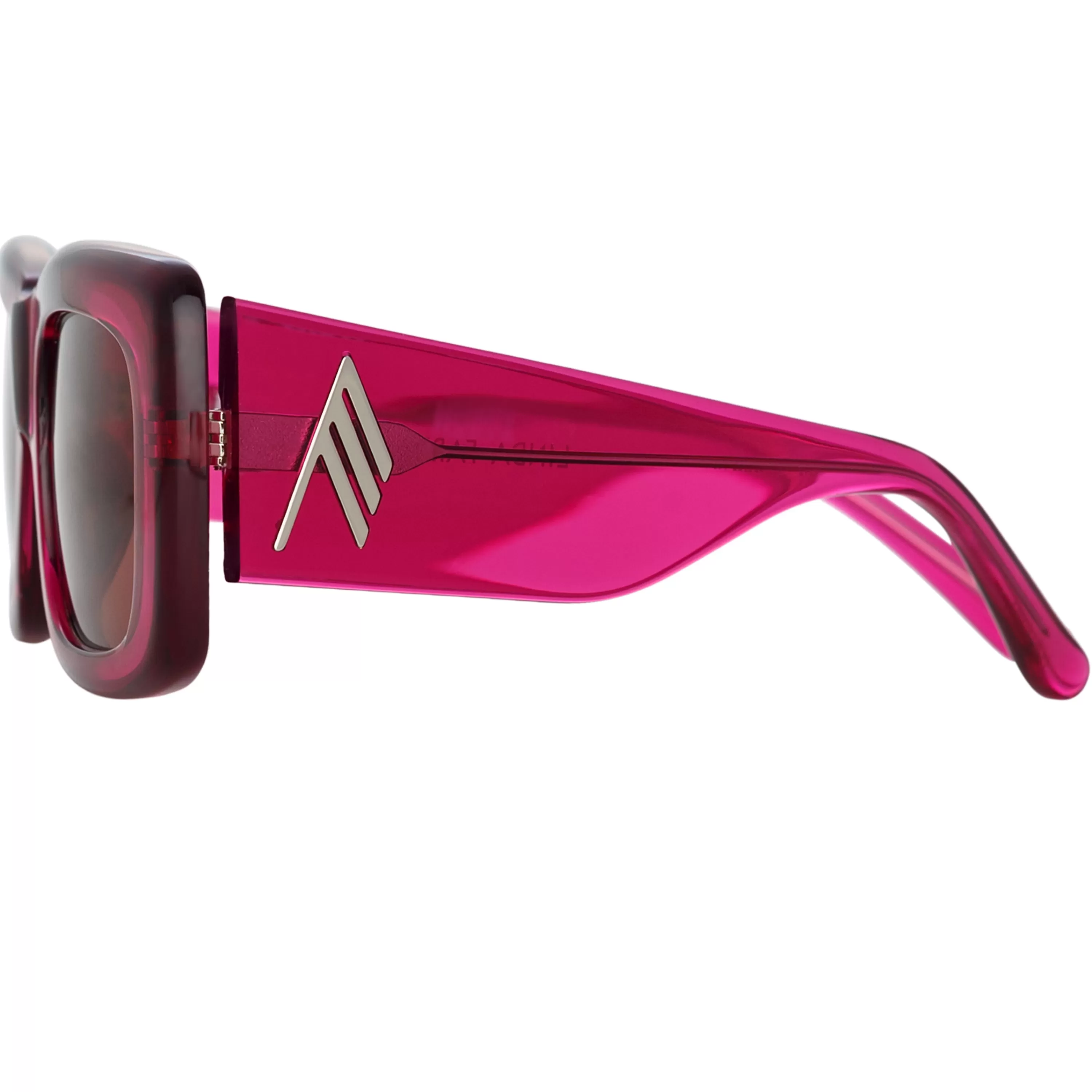 the_attico_marfa_rectangular_sunglasses_in_maroon_3.webp LINDA FARROW (U.K.) The Attico Marfa Rectangular Sunglasses in Maroon