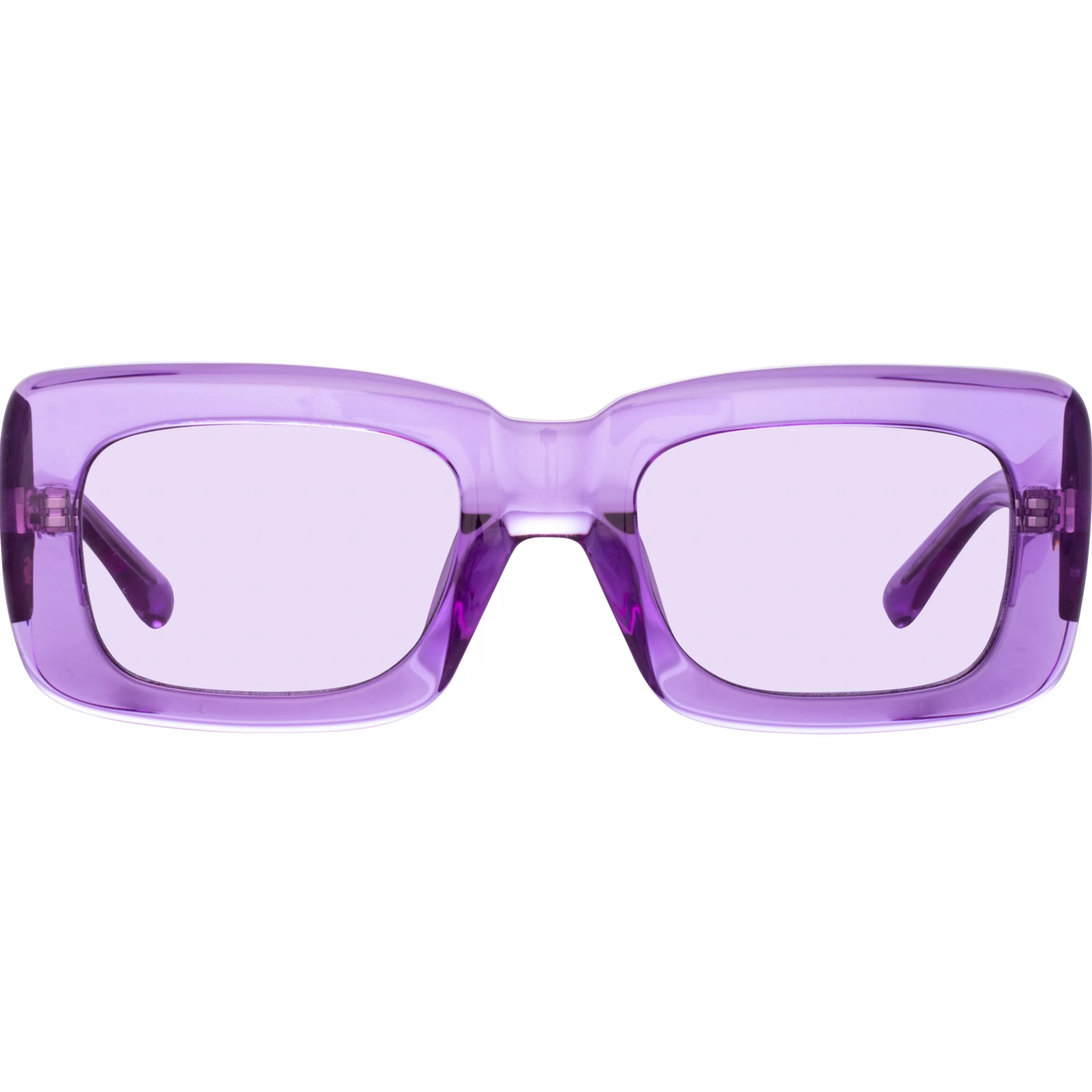 The Attico Marfa Rectangular Sunglasses in Purple
