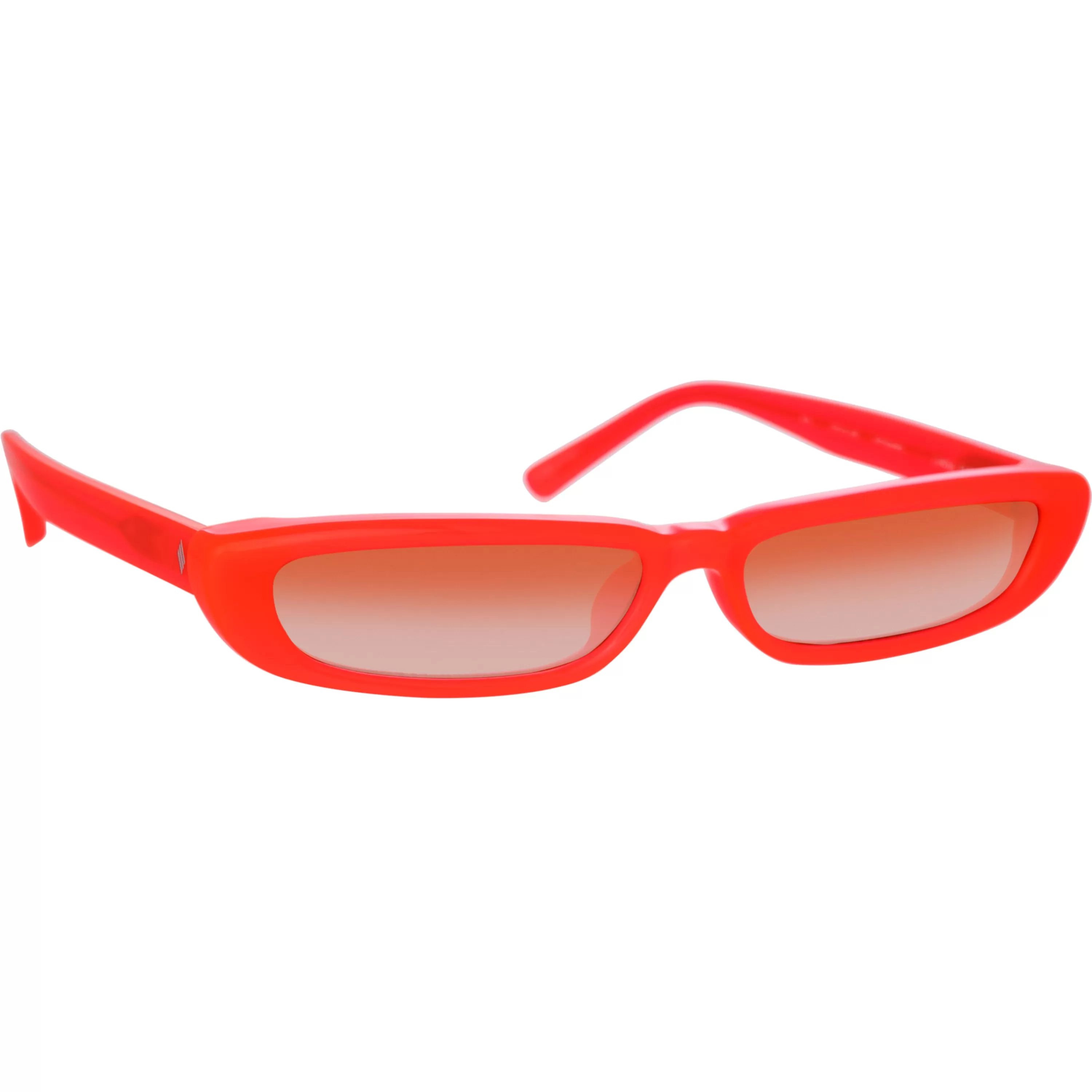 The Attico Thea Angular Sunglasses in Neon Pink