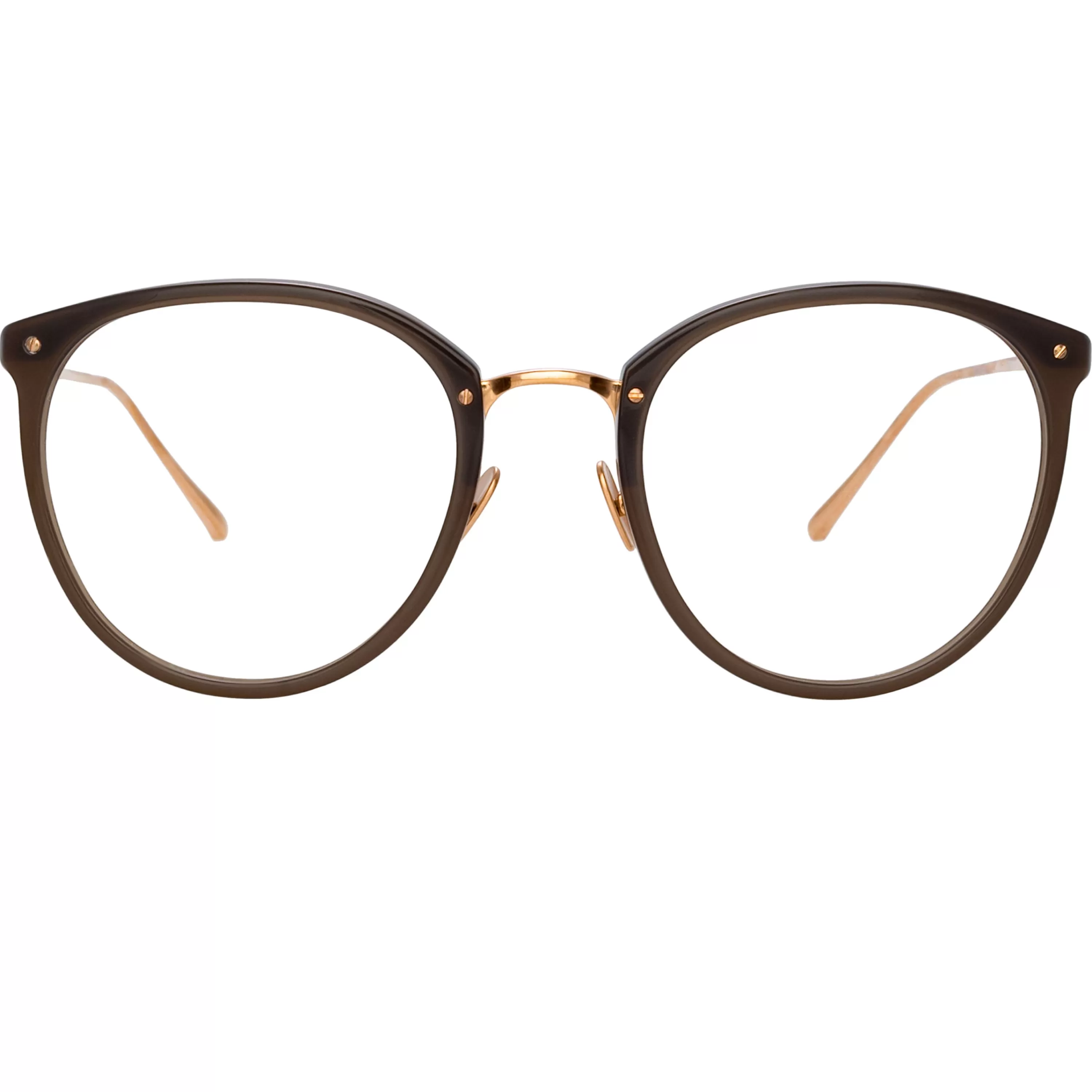 Women Linda Farrow The Calthorpe | Oval Optical Frame in Mocha (C87)
