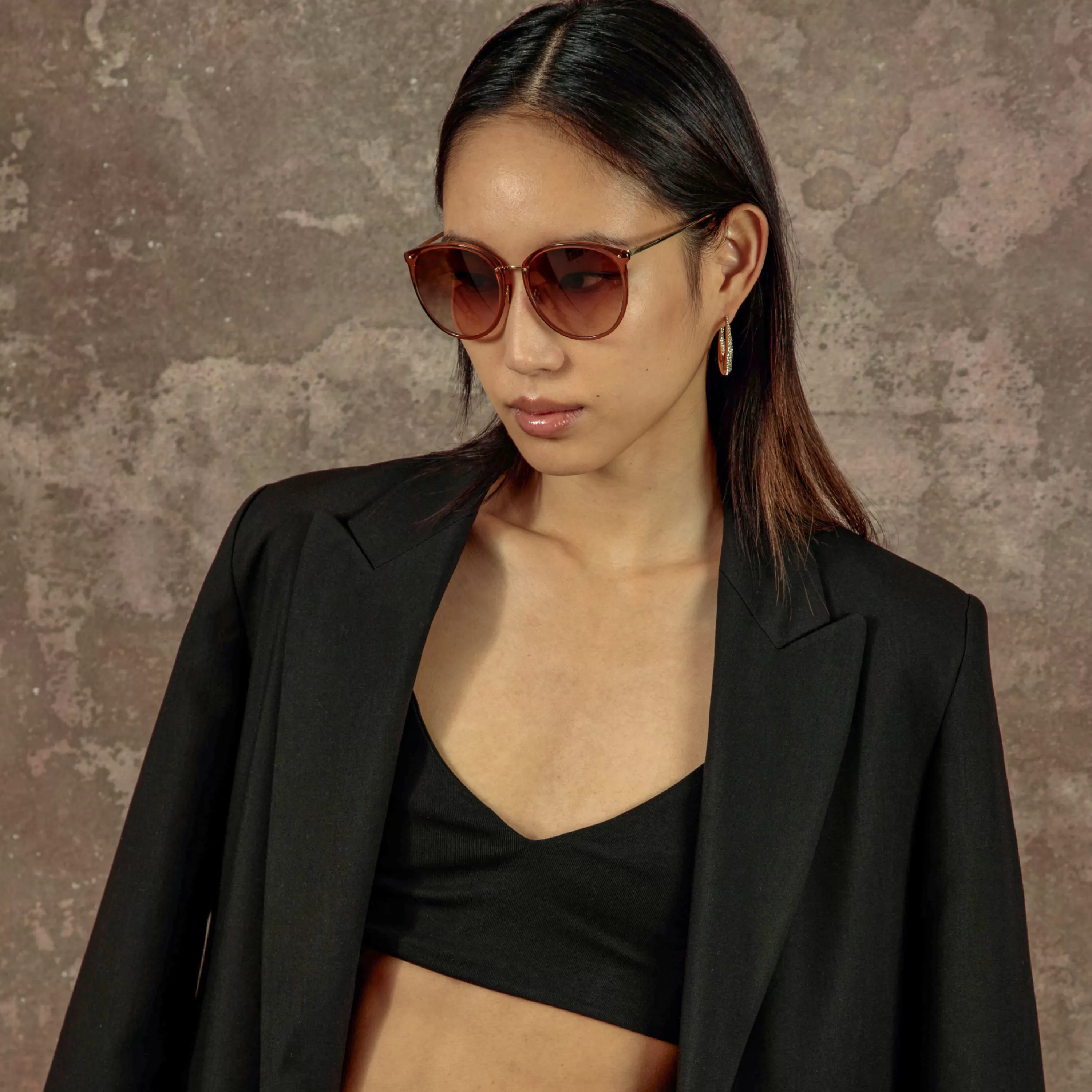 Linda Farrow The Calthorpe | Oval Sunglasses in Brown Frame (C75)
