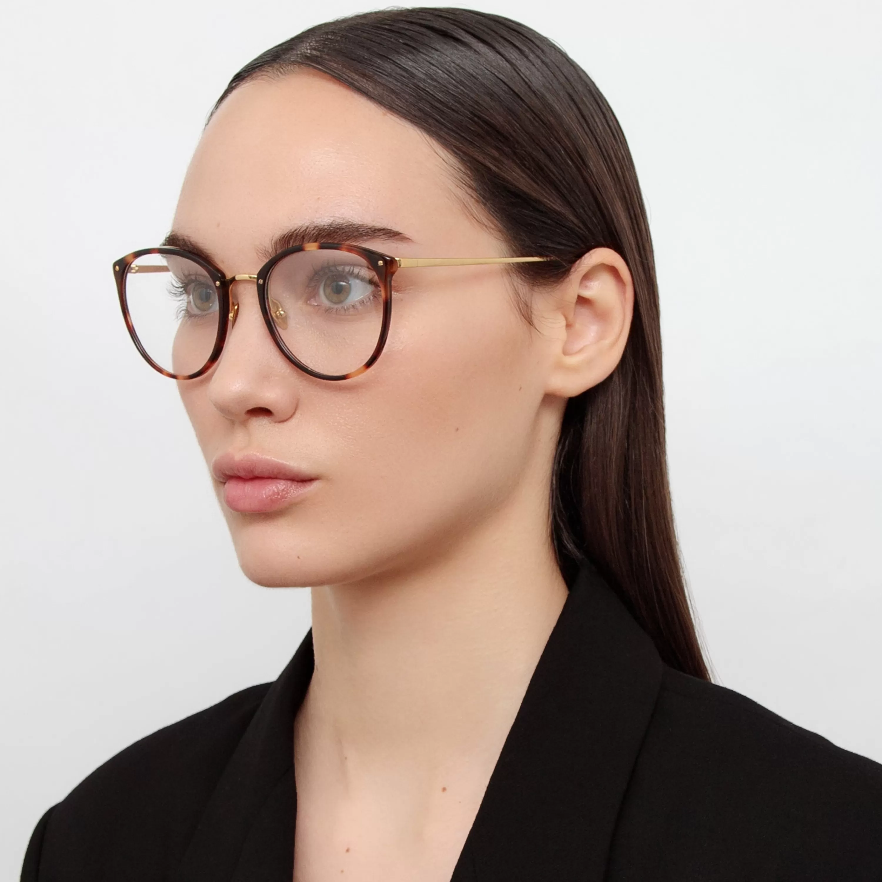 Women Linda Farrow The Calthorpe | Oval Optical Frame in Tortoiseshell (C92)