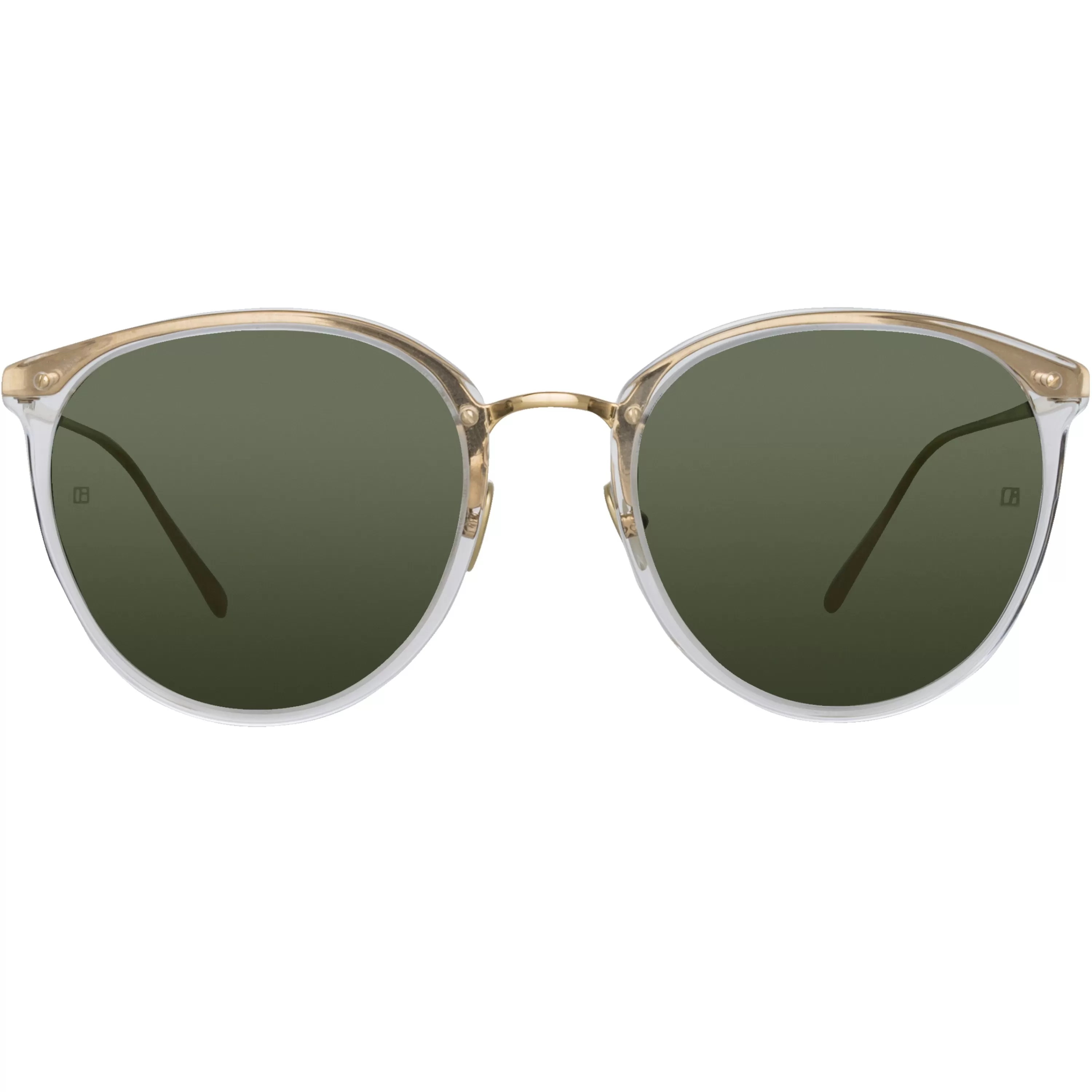 Linda Farrow The Calthorpe | Oval Sunglasses in Clear Frame(C76)