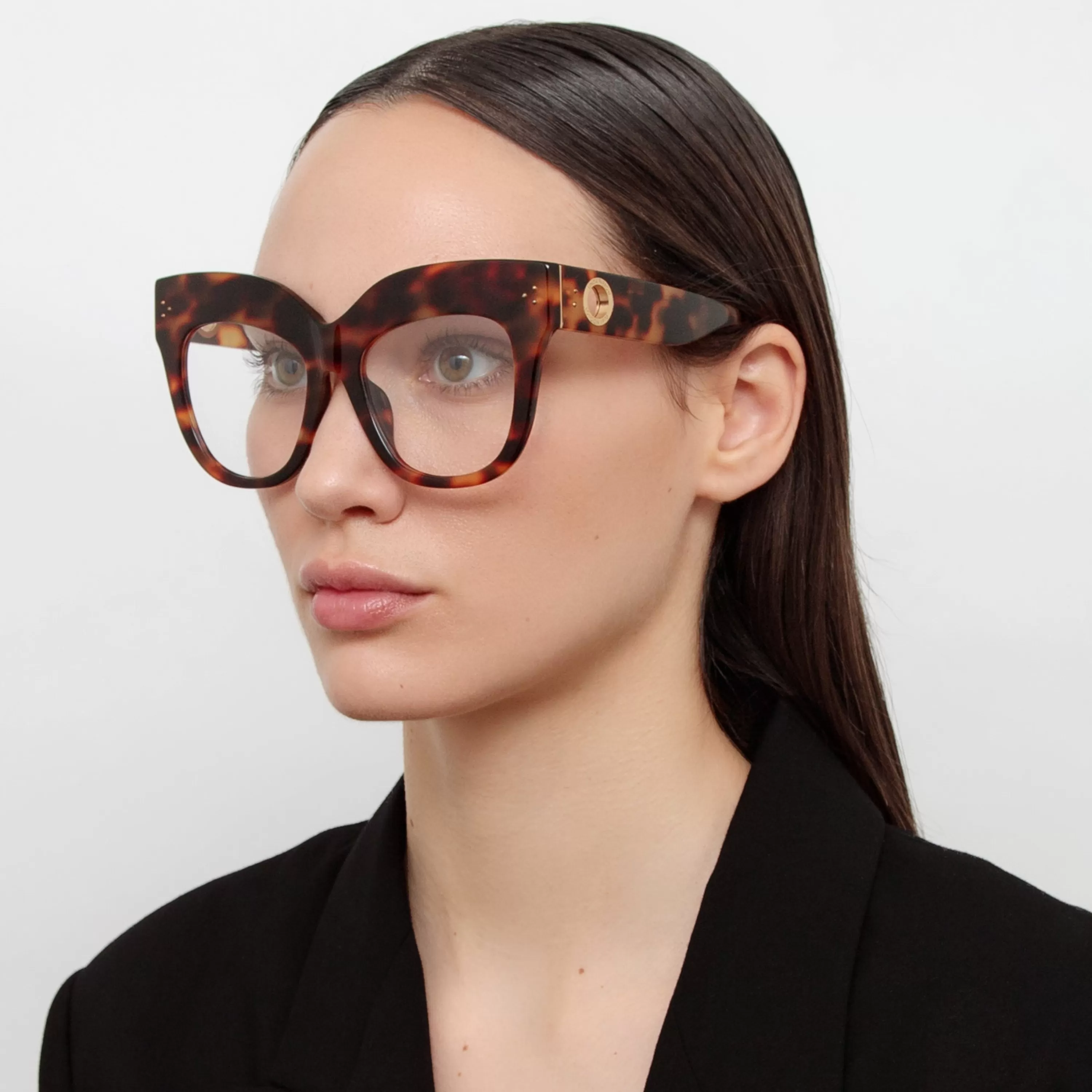 Women LINDA FARROW (U.K.) The Dunaway | Oversized Optical Frame in Tortoiseshell (C15)