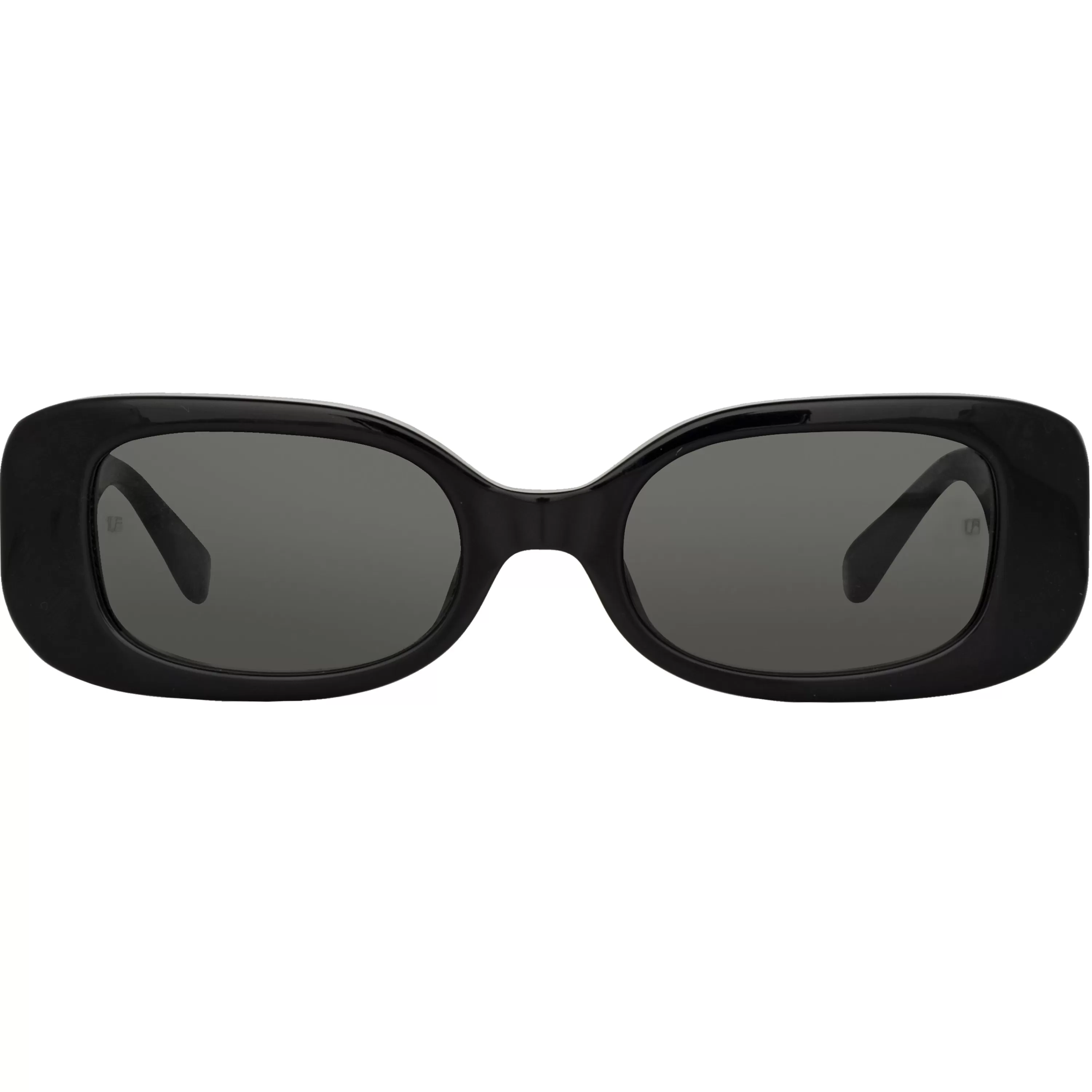 Women LINDA FARROW UK The Lola | Rectangular Sunglasses in Black (C1)