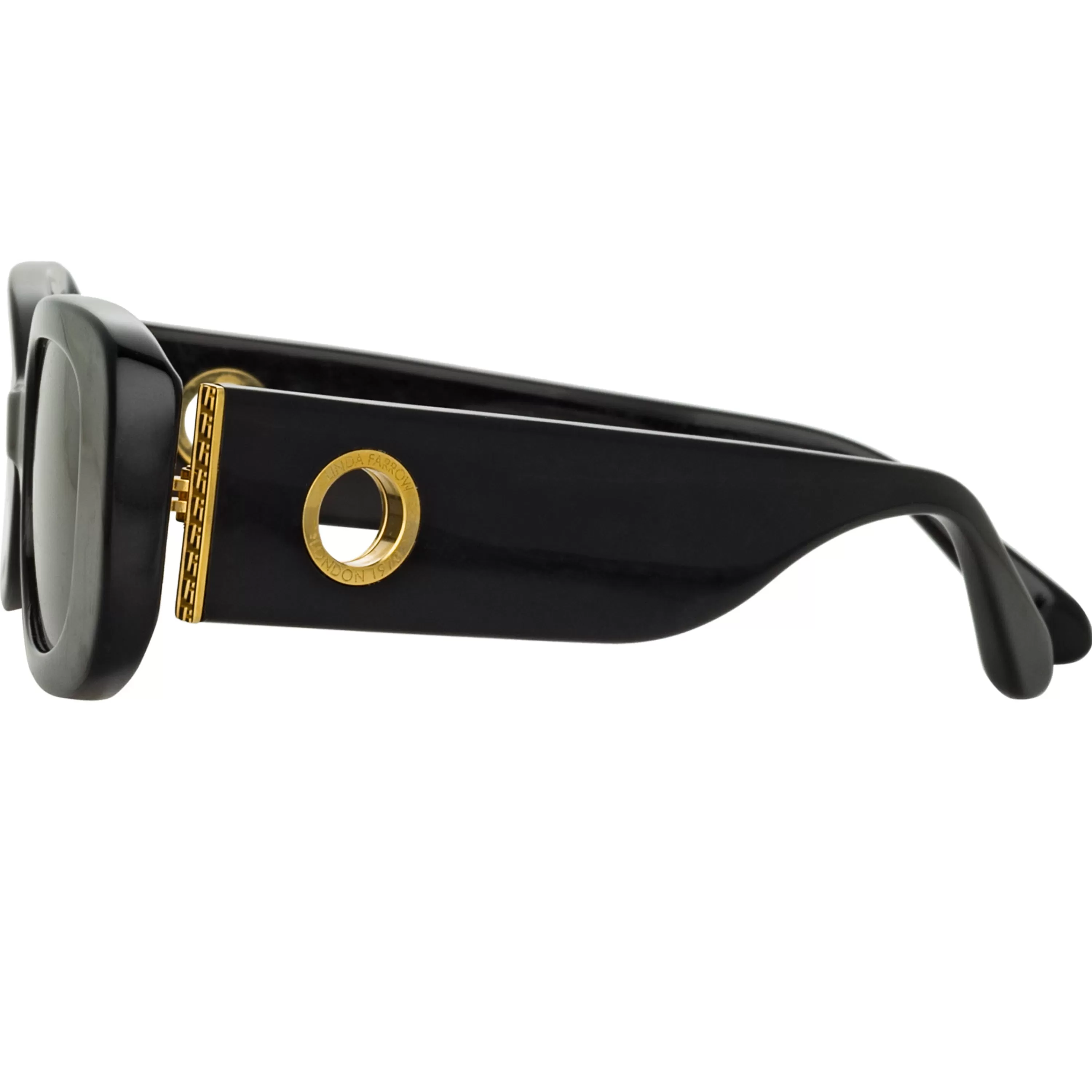 the_lola__rectangular_sunglasses_in_black_c_3.webp Women LINDA FARROW UK The Lola | Rectangular Sunglasses in Black (C1)