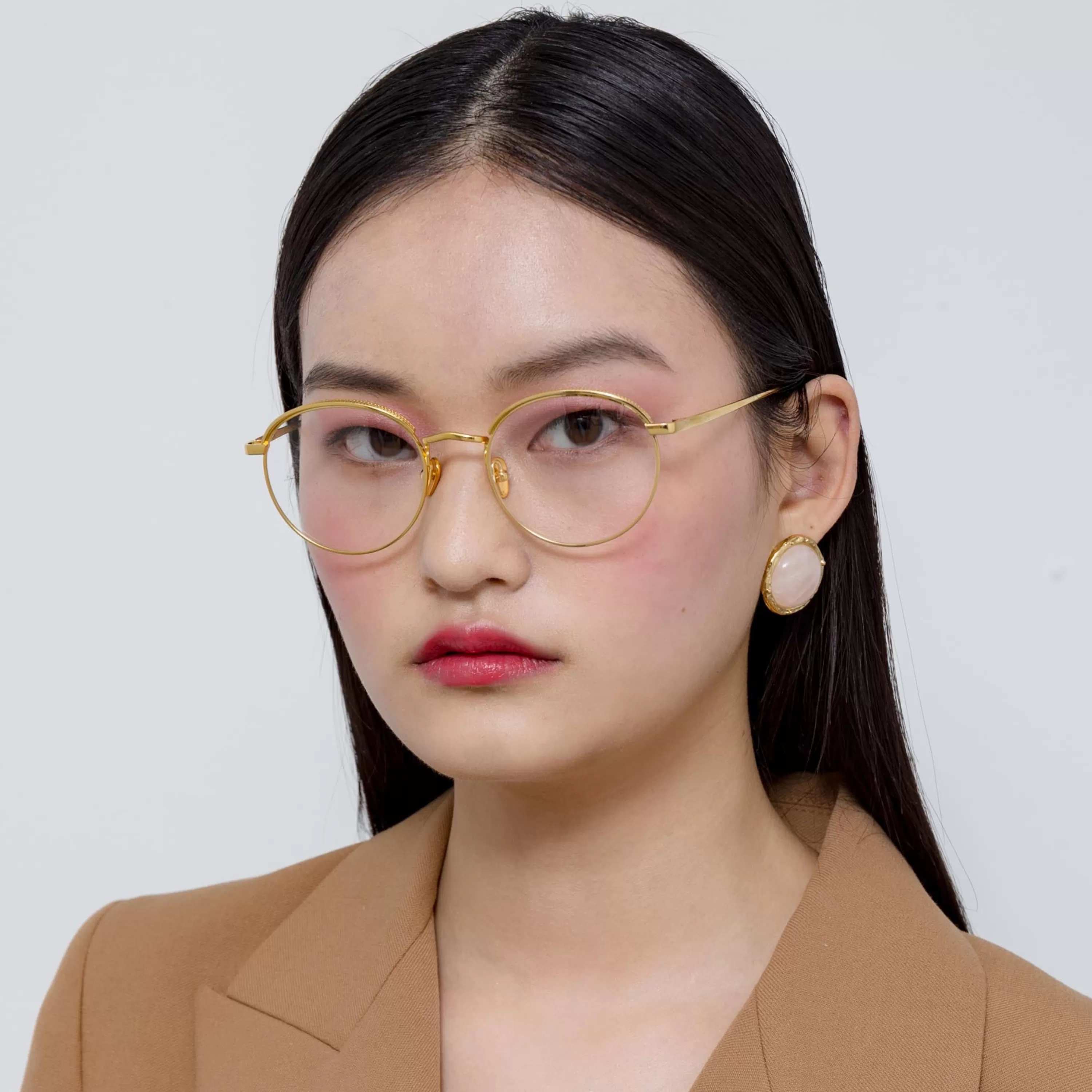 LINDA FARROW UK The Marlon | Oval Optical Frame in Yellow Gold (C5)