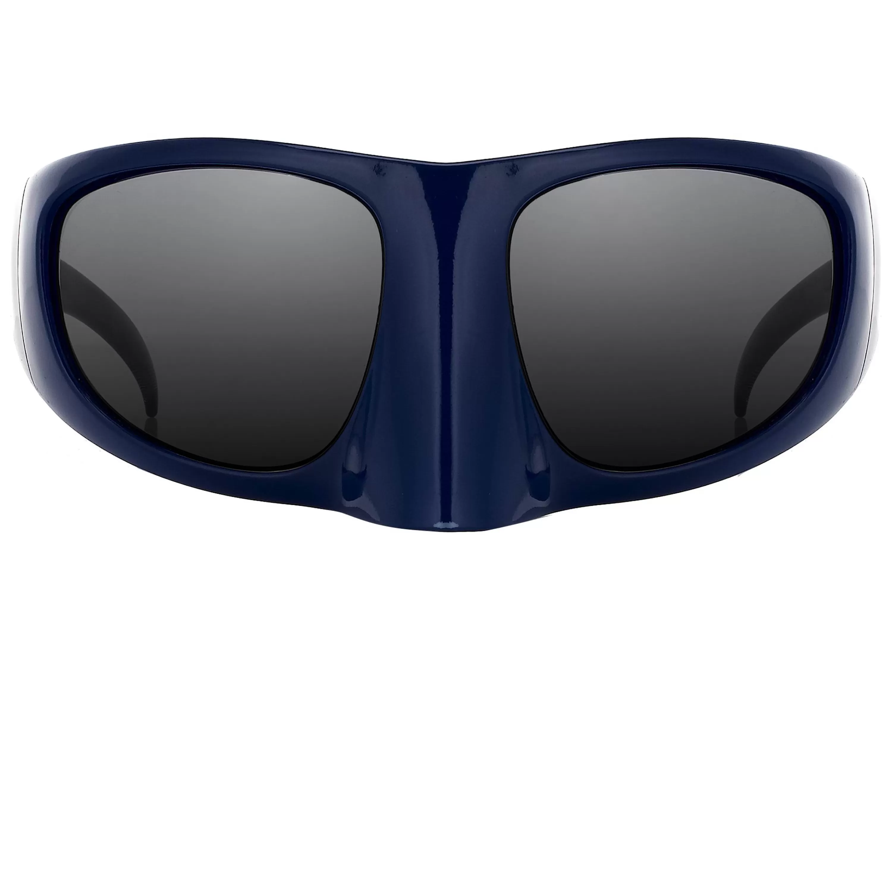LINDA FARROW UK The Mask Sunglasses in Blue