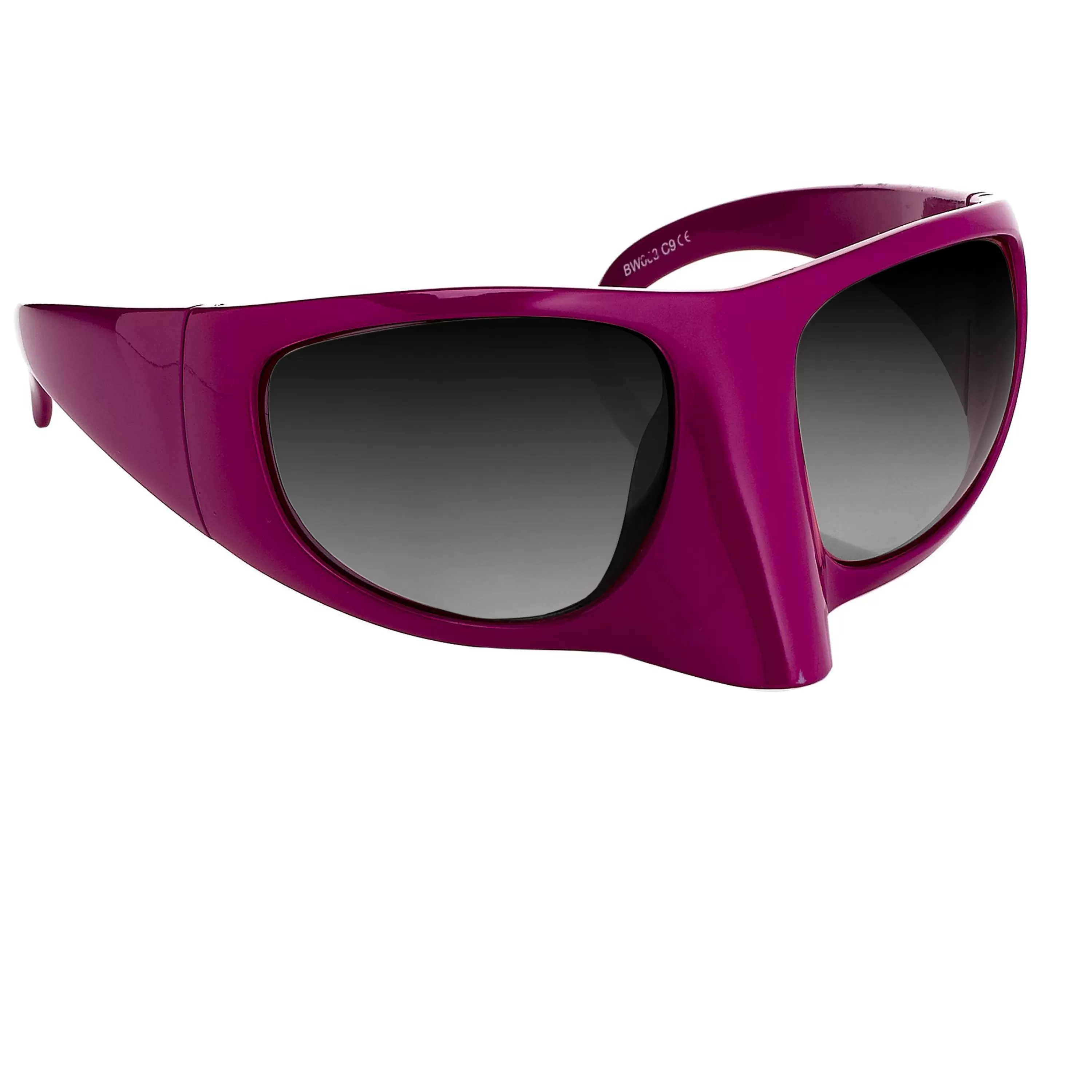 LINDA FARROW UK The Mask Sunglasses in Burgundy