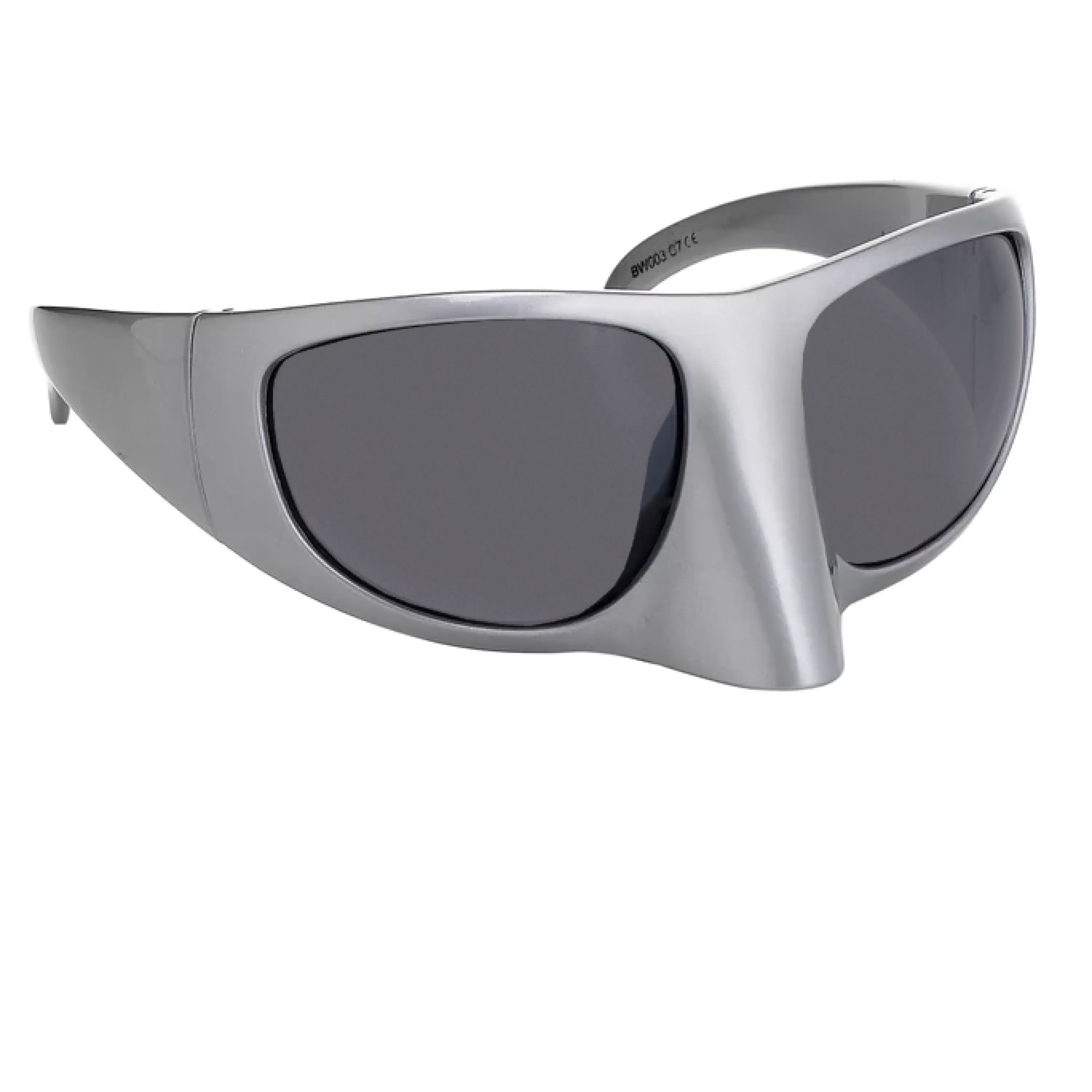 LINDA FARROW UK The Mask Sunglasses in Silver