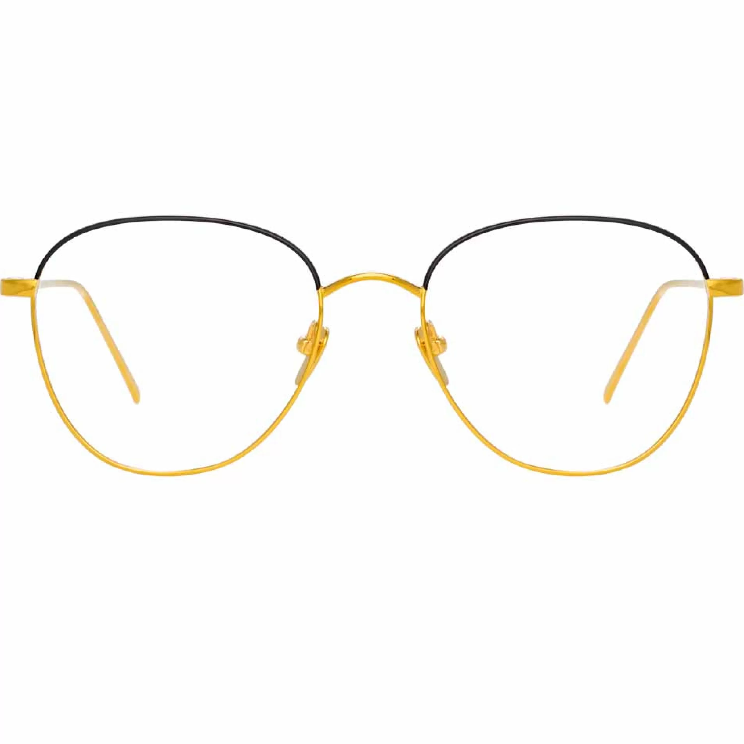 Linda Farrow The Raif | Square Optical Frame in Yellow Gold (C24)