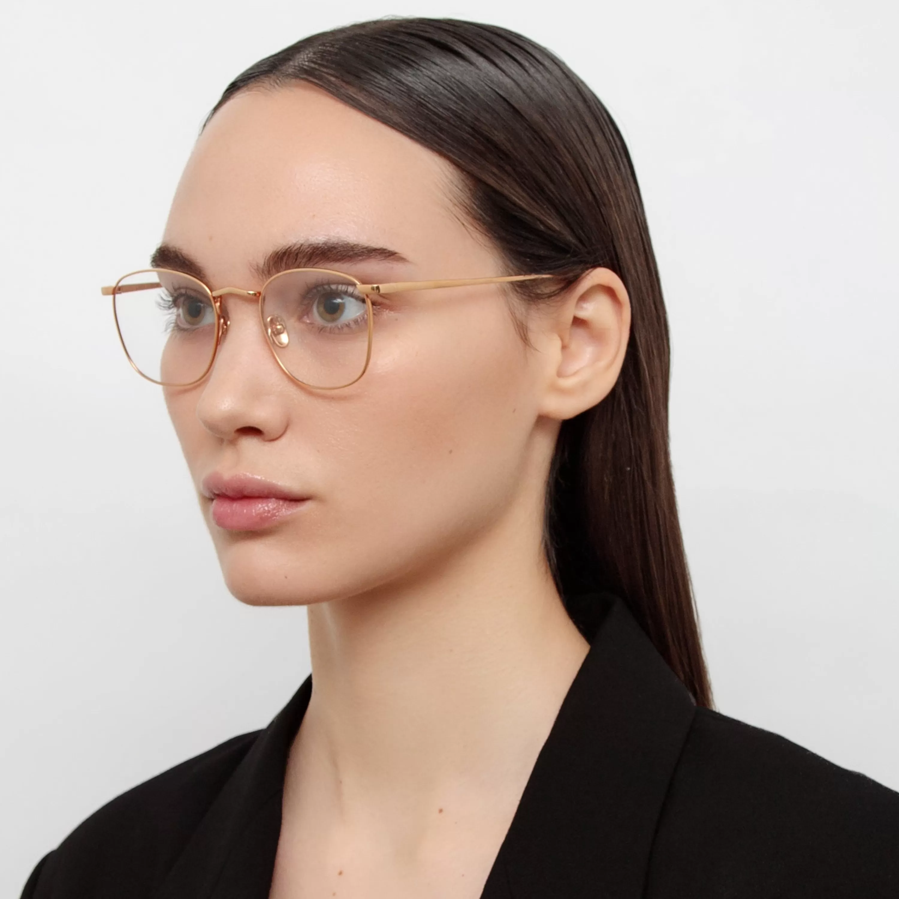 Linda Farrow The Simon | Square Optical Frame in Rose Gold (C8)