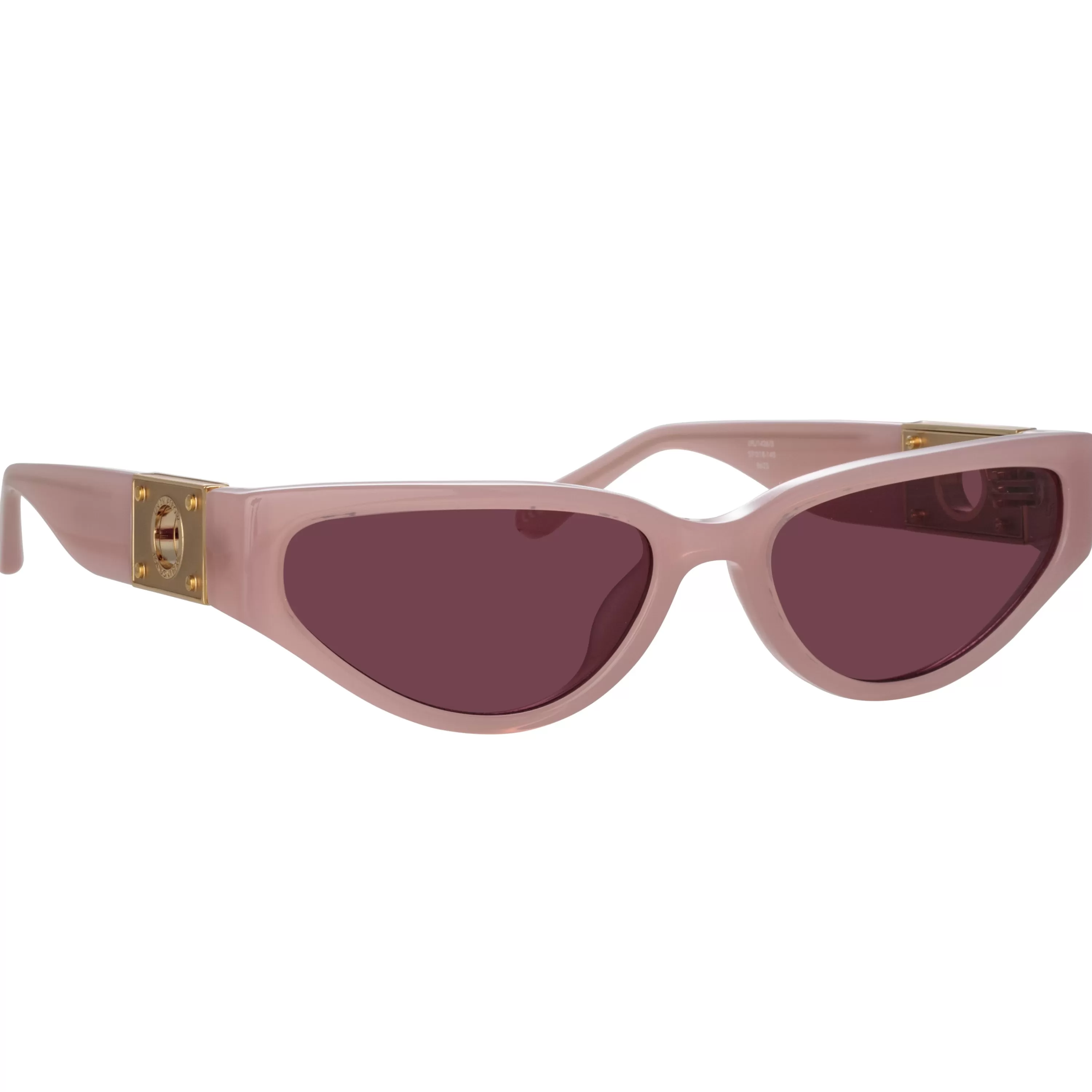 Women LINDA FARROW (U.K.) Tomie Cat Eye Sunglasses in Lilac