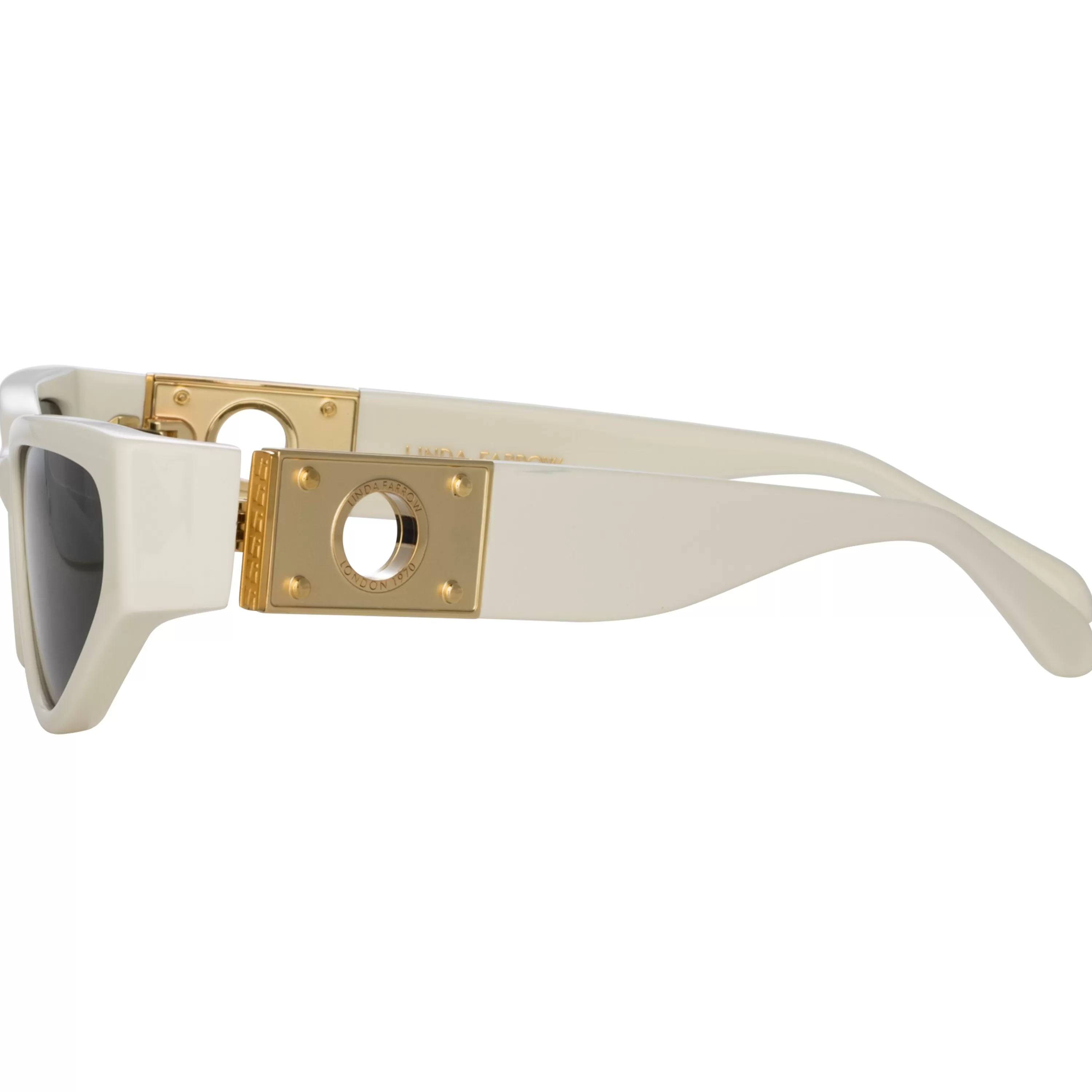 tomie_cat_eye_sunglasses_in_white_3.webp Women LINDA FARROW (U.K.) Tomie Cat Eye Sunglasses in White