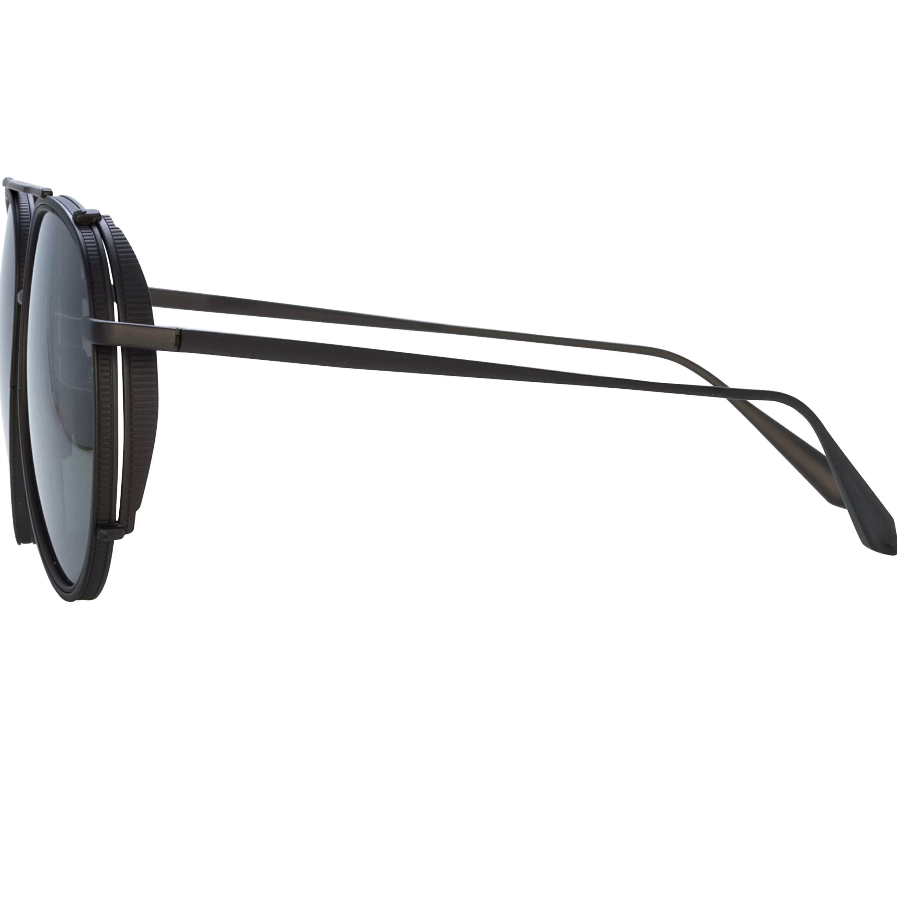 torino_aviator_sunglasses_in_nickel_3.webp Women LINDA FARROW BLACK SERIES Torino Aviator Sunglasses in Nickel