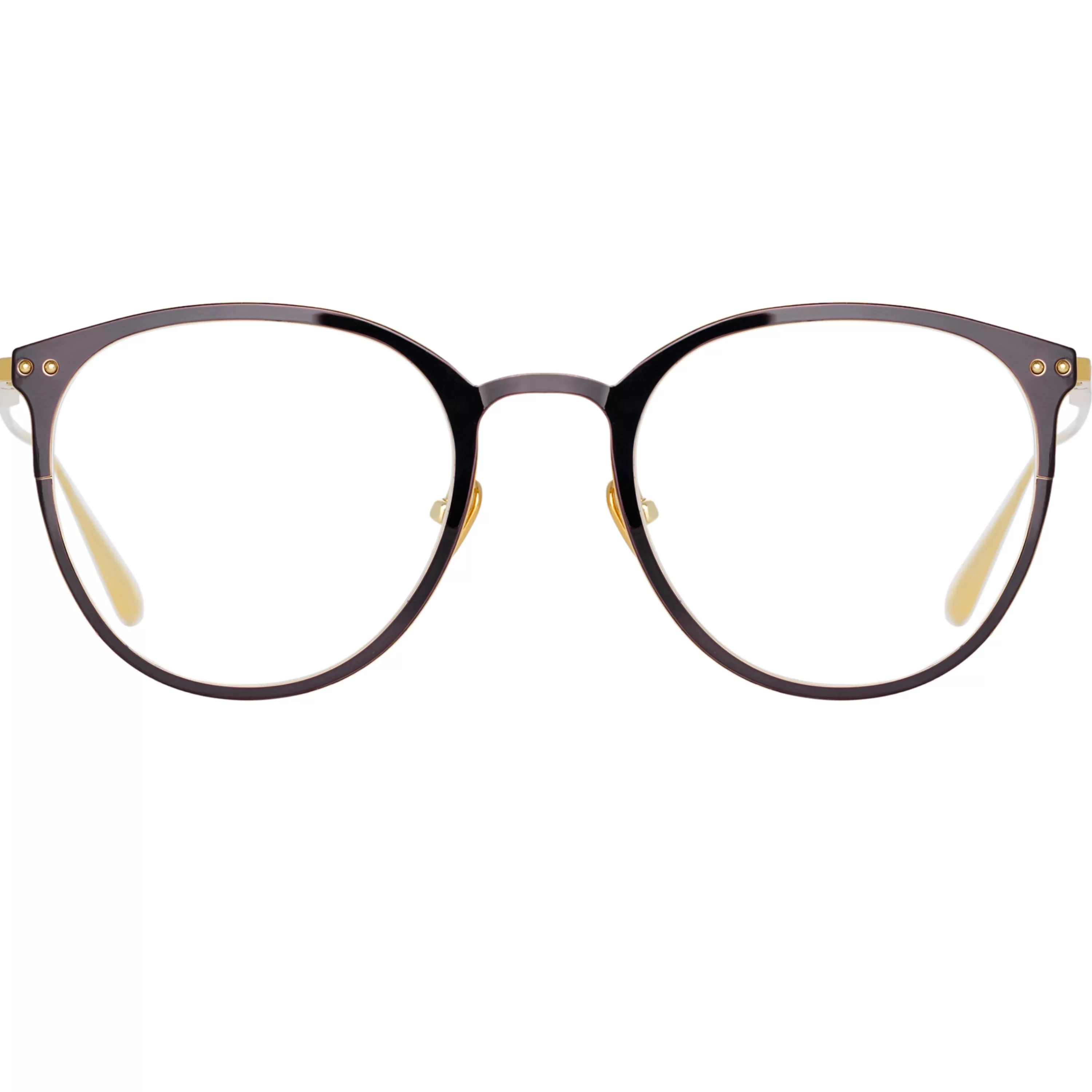 LINDA FARROW (U.K.) Zephyr Oval Optical Frame in Black